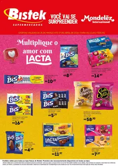 Bistek Supermercados ofertas Mondelez  - Pré-Visualização do folheto da loja Bistek Supermercados, válido de 25.03.2026