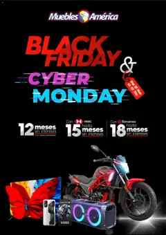 Vista previa de Muebles America Black Friday, nuevo folleto de la tienda, válido en México a partir del 27.11.2025
