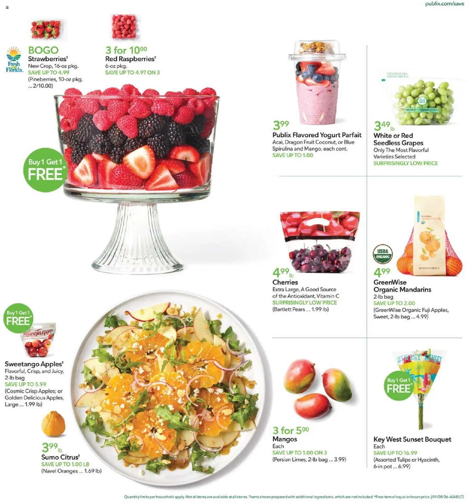 Publix Weekly Ad - valid from 07.01.2026 | Page: 7 | Products: Vitamin, Yogurt, Apples, Grapes