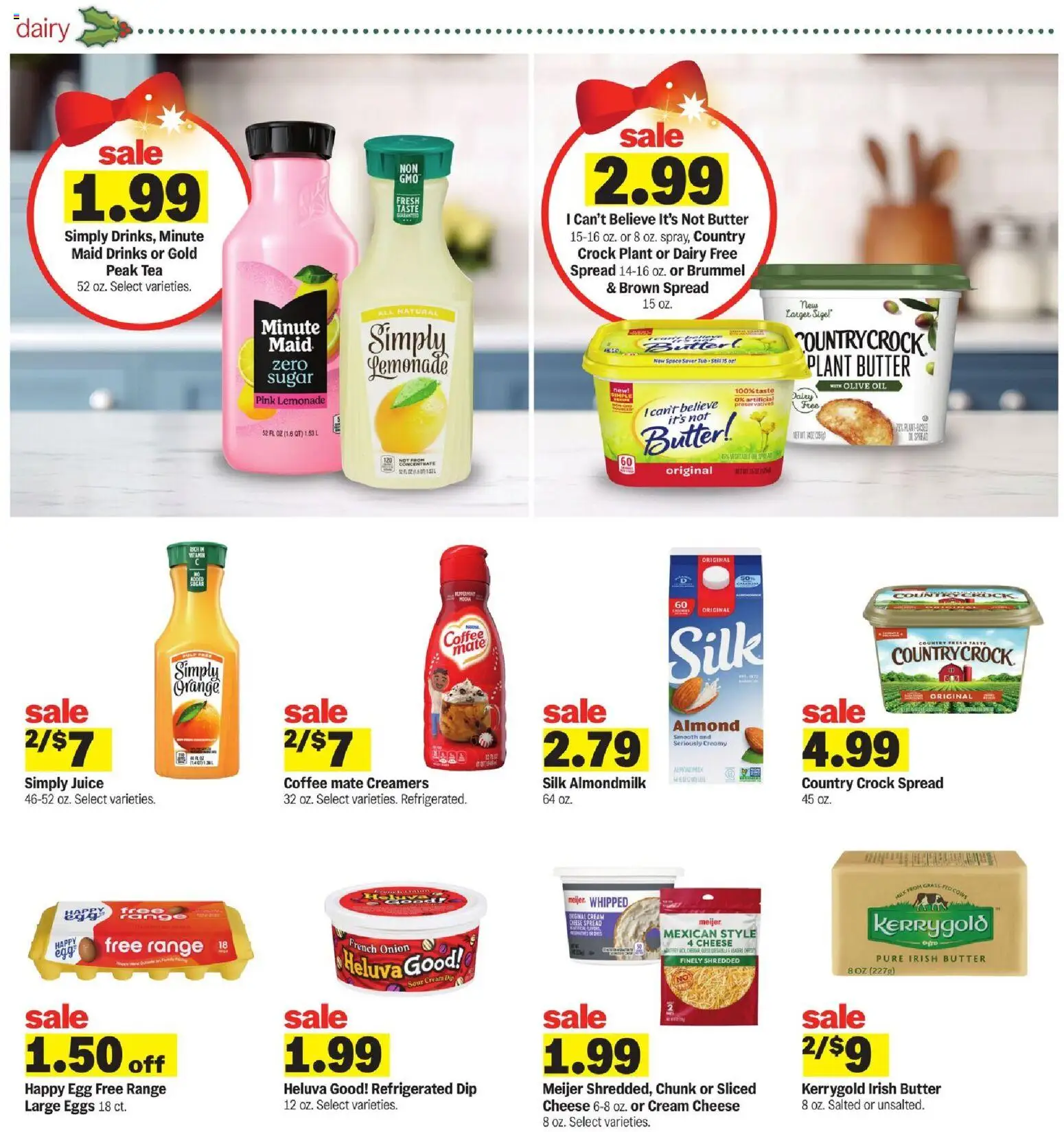 Meijer Weekly Ad - MI - valid from 17.12.2025 | Page: 8 | Products: Cheese, Tea, Sour cream, Onion