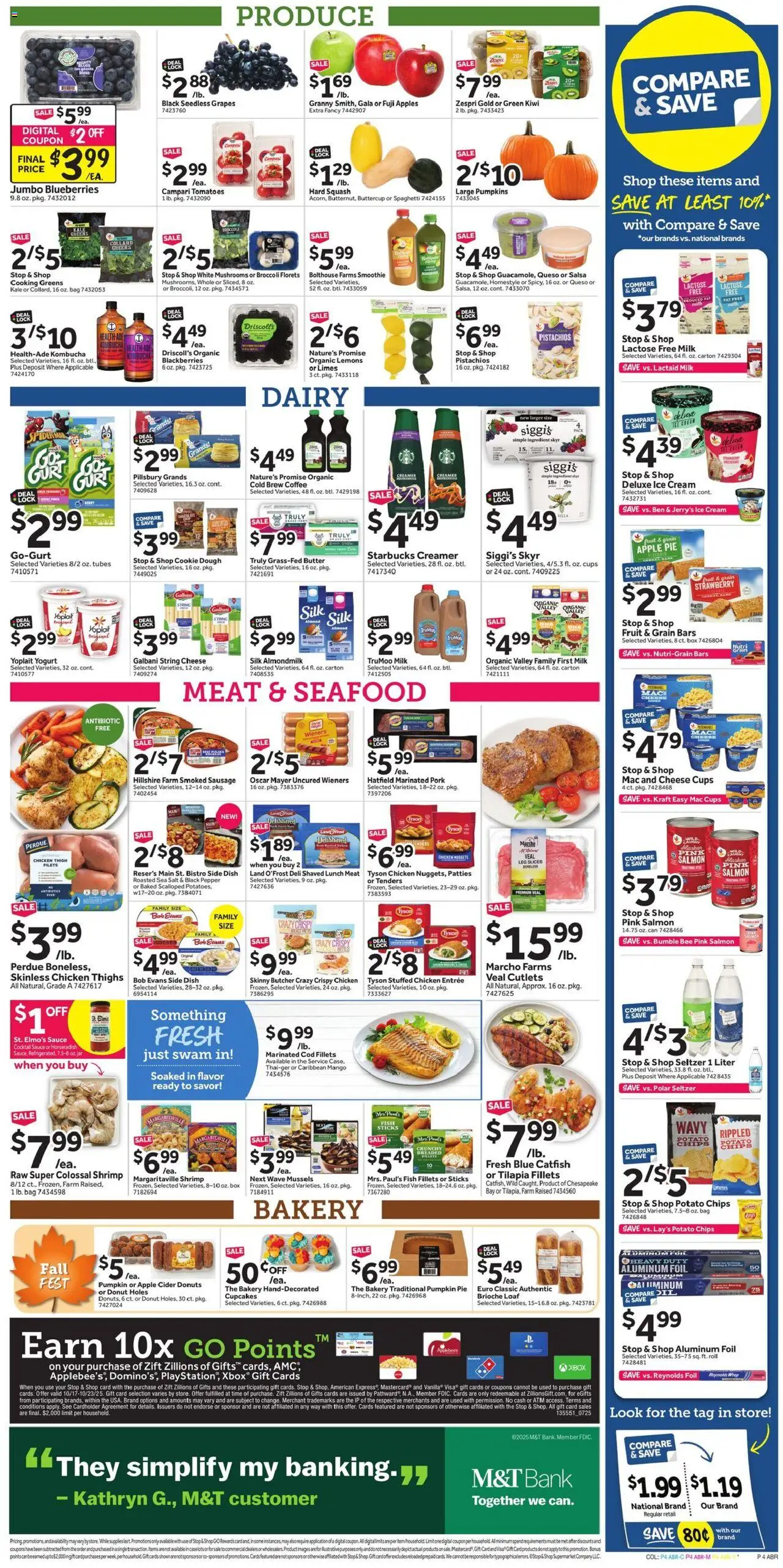 Stop & Shop Weekly Ad - valid from 17.10.2025 | Page: 5 | Products: Butter, Kiwi, Pumpkin Pie, Case