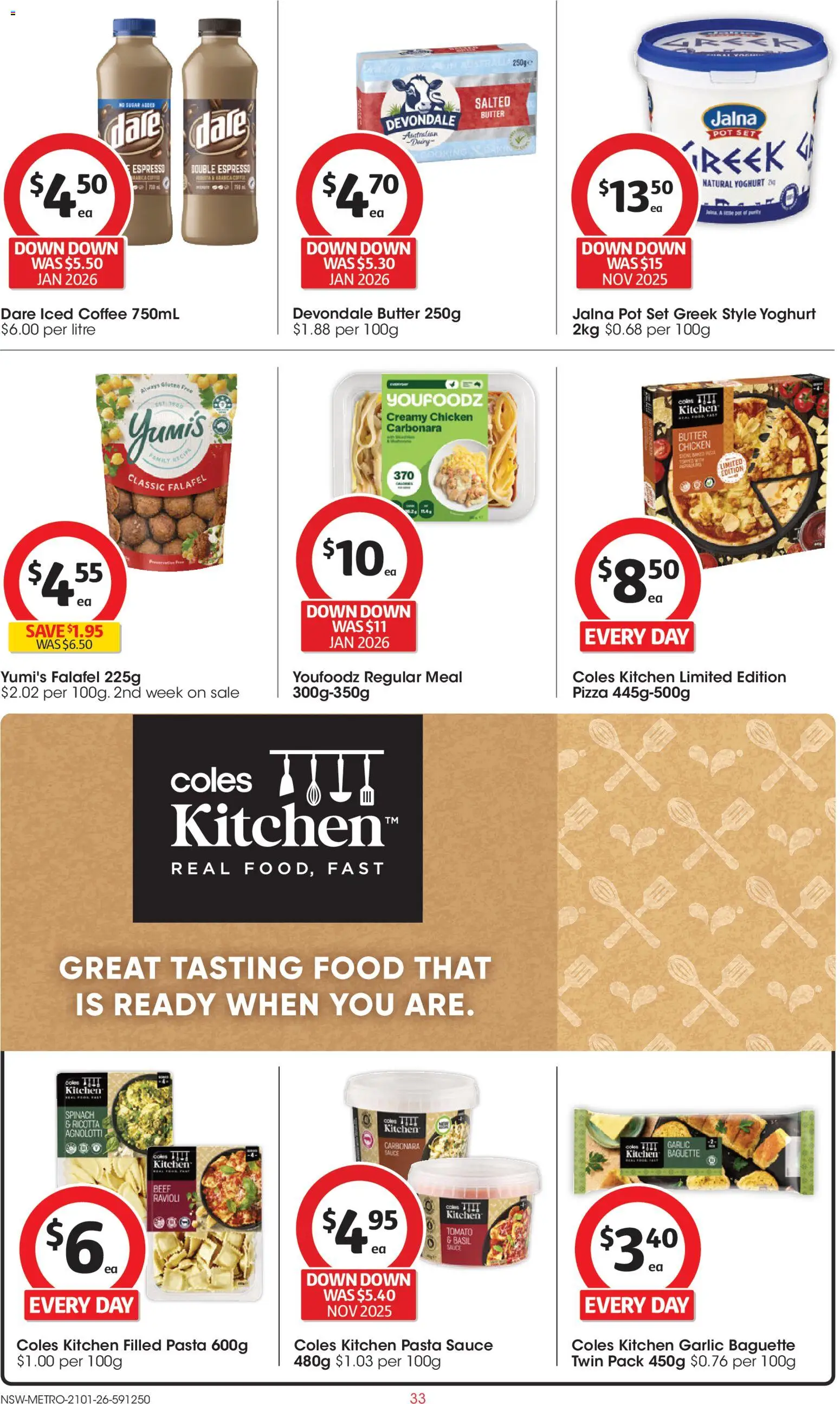Coles catalogue - valid from 21.01.2026 | Page: 33 | Products: Butter, Chicken, Beef, Garlic