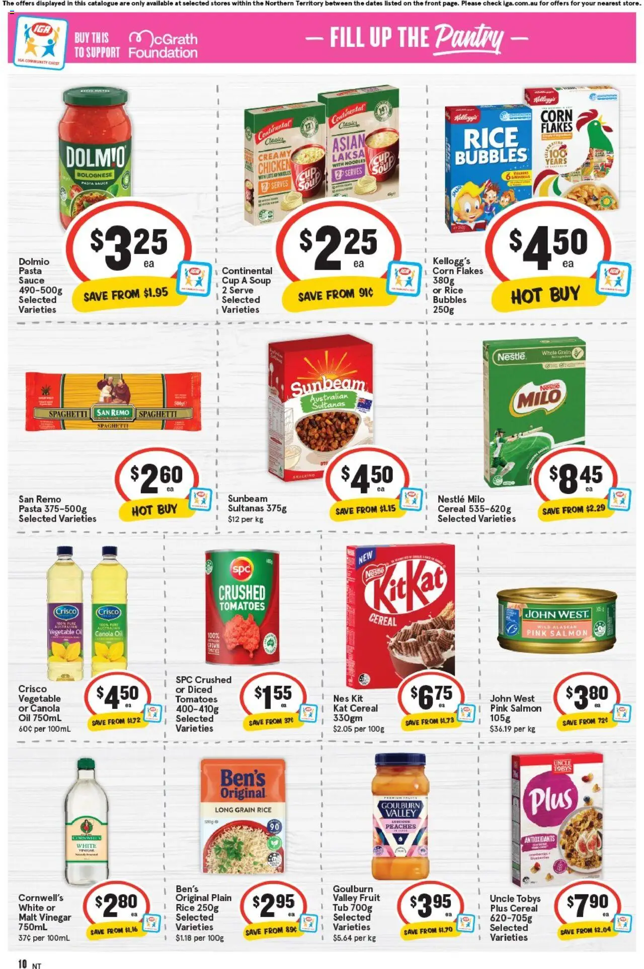 IGA catalogue - valid from 24.09.2025 | Page: 10 | Products: Oil, Rice, Salmon, Foundation