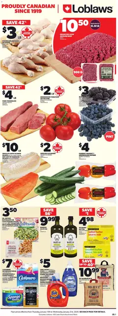Preview of Loblaws weekly flyer / circulaire from shop Loblaws valid from 15.01.2026 | Page: 3 | Products: Rice, Dryer, Chicken, Tomatoes