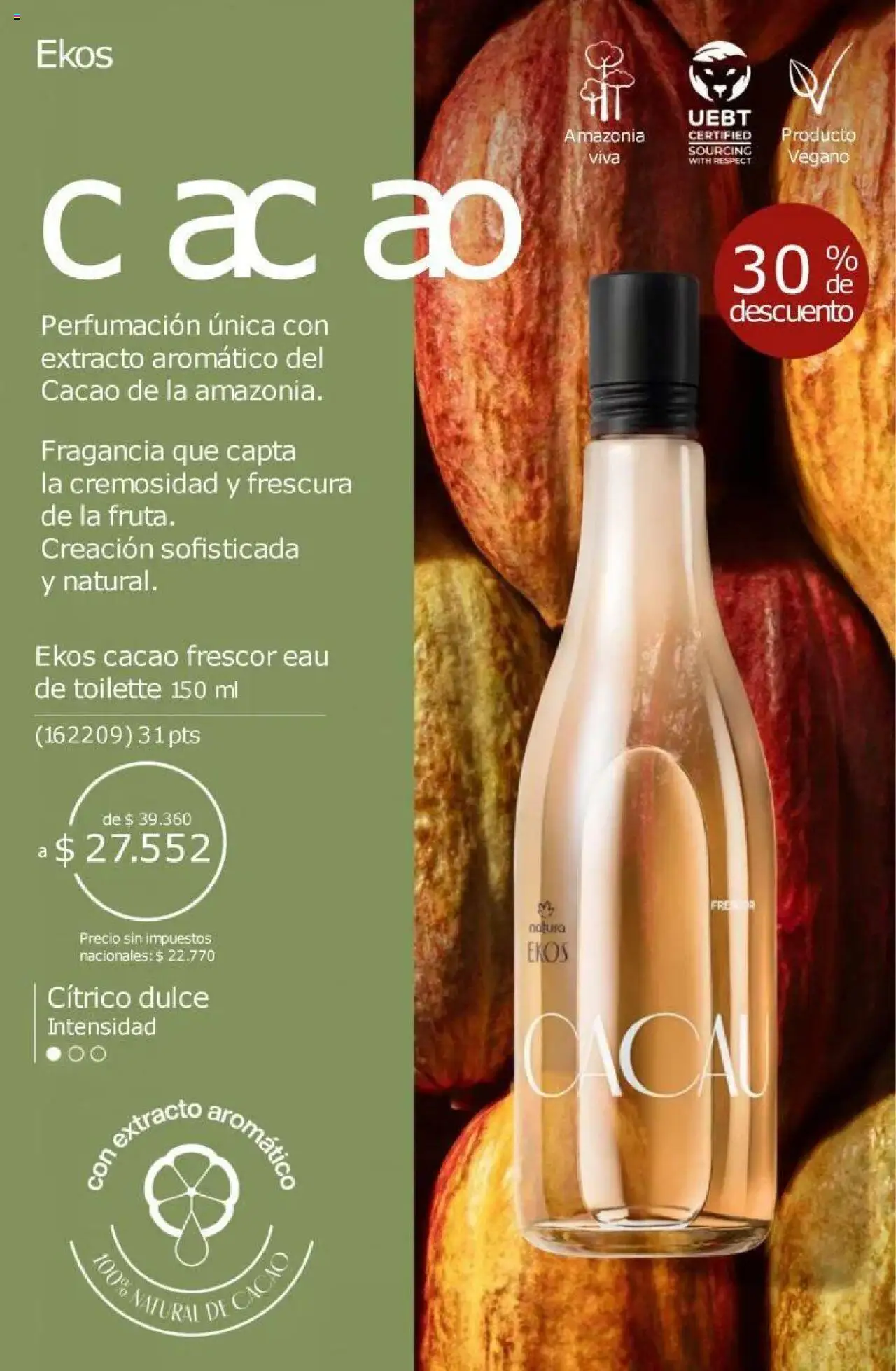 Catálogo Natura Ciclo 11 │ válido desde el 11.08.2025 | Página: 79 | Productos: Fragancia, Eau de toilette, Cacao