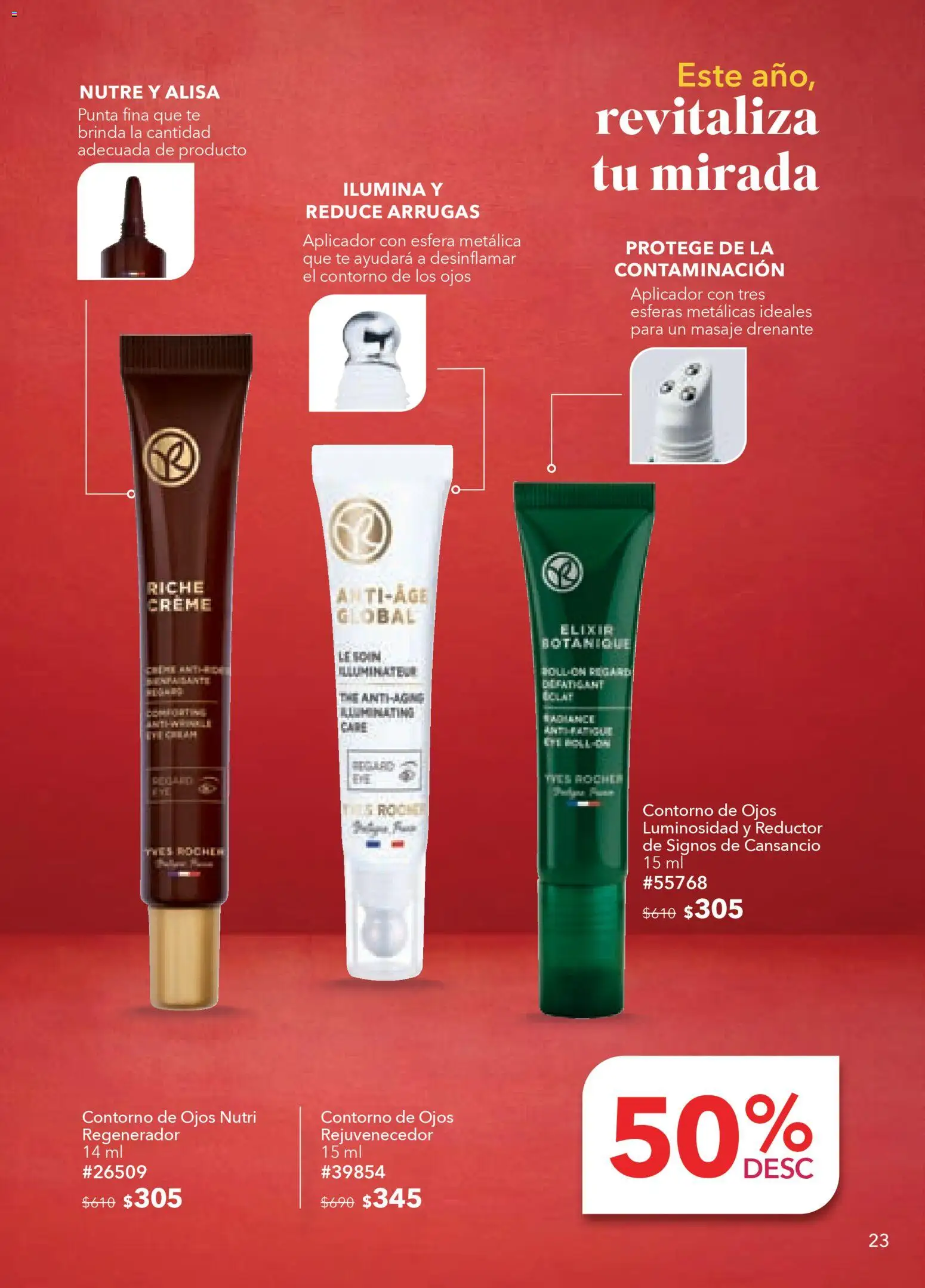 Nuevas ofertas de Yves Rocher válidas en toda la República Mexicana desde el 30.12.2025. ¡Encuentra las mejores ofertas en Yves Rocher campaña 1 2026! | Página: 23 | Productos: Contorno de ojos, Contorno, Té