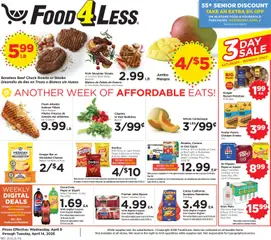 Preview of Food 4 Less weekly ads valid from 08.04.2026