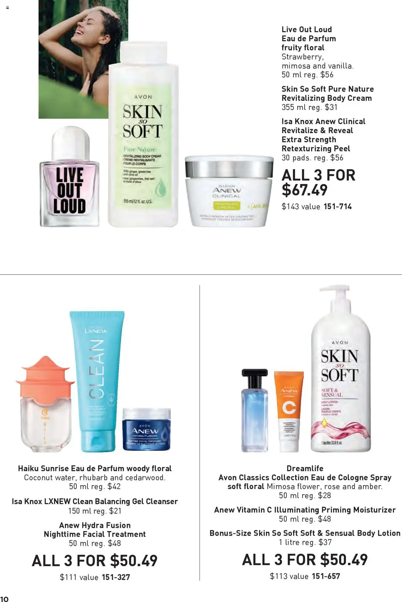 Avon flyer valid from 14.08.2025 | Page: 10 | Products: Cream, Peeling, Body lotion