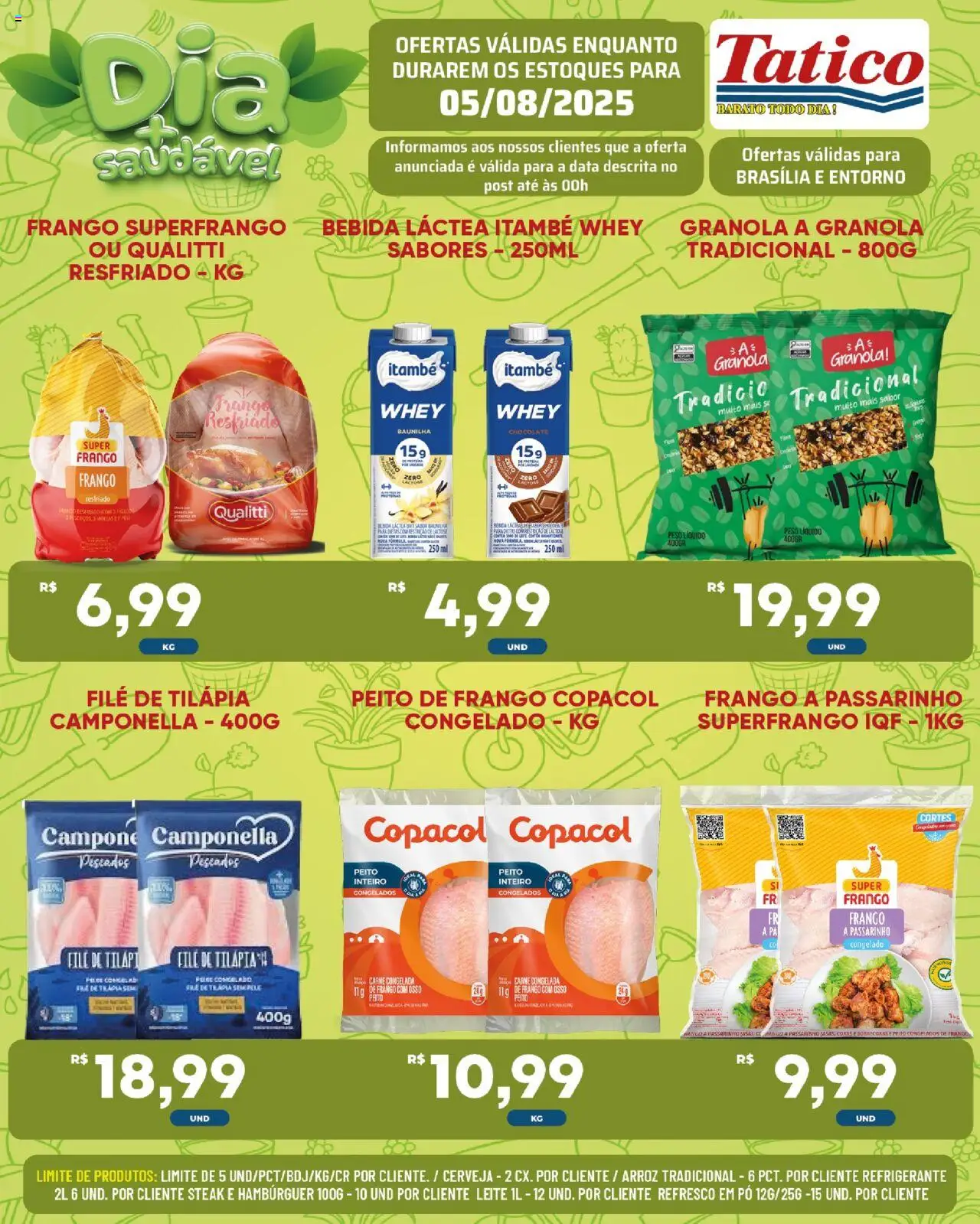 Tatico Folheto - válido de 05.08.2025 | Página: 7 | Produtos: Cerveja, Carne, Pá, Peito de frango