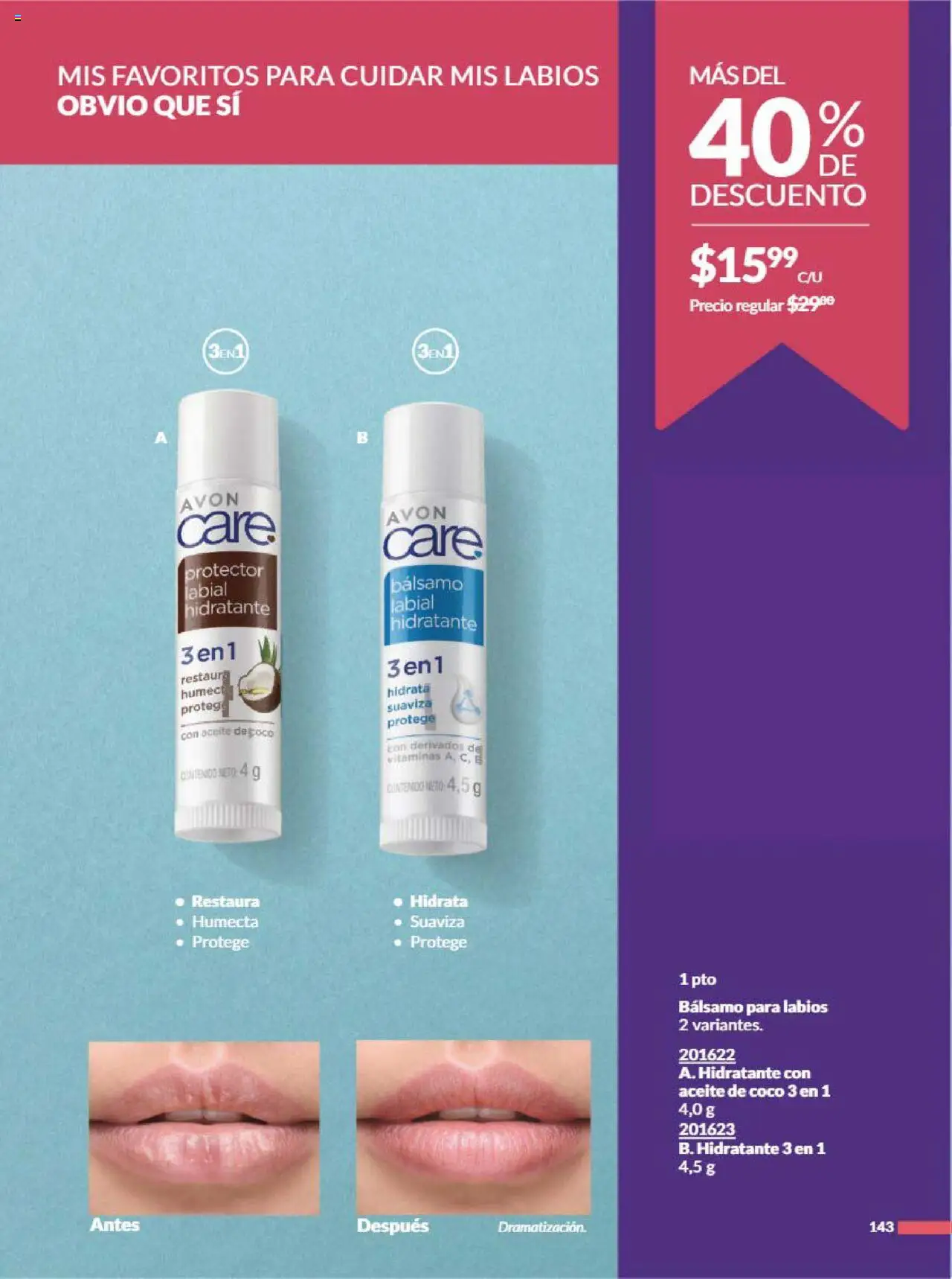 Nuevas ofertas de AVON válidas en toda la República Mexicana desde el 09.08.2025. ¡Encuentra las mejores ofertas en AVON - Campaña 13 2025! | Página: 152 | Productos: Aceite, Bálsamo, Vitaminas