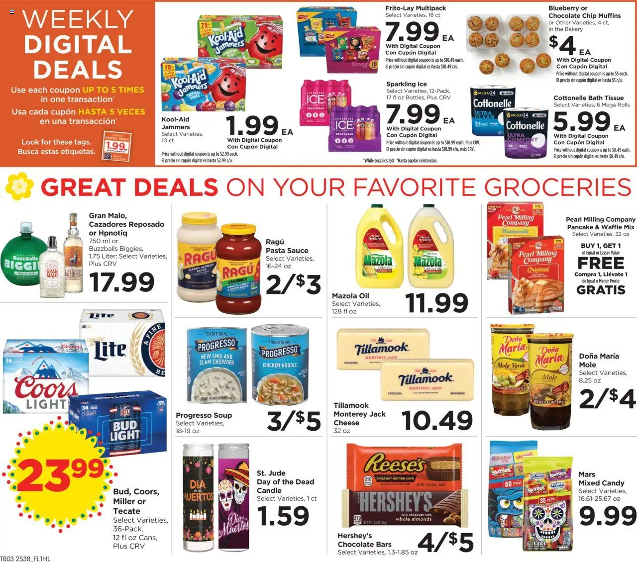 Food 4 Less Weekly Ad - valid from 22.10.2025 | Page: 5 | Products: Bakery, Bath, Oil, Pasta