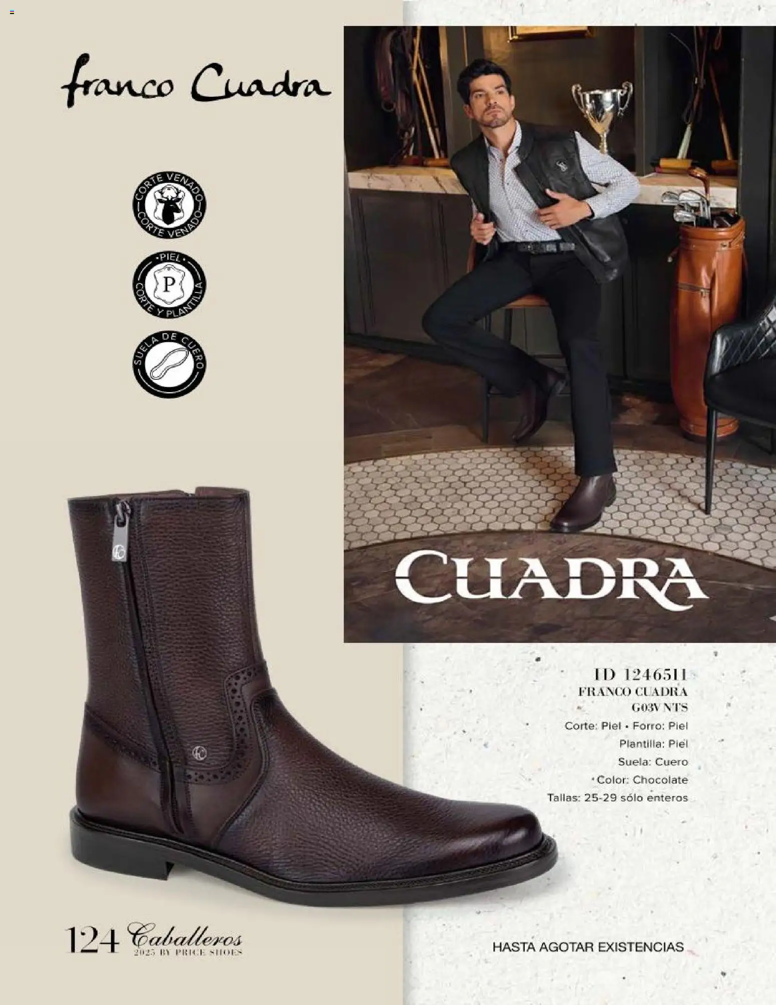 Nuevas ofertas de Price Shoes válidas en toda la República Mexicana desde el 26.11.2025. ¡Encuentra las mejores ofertas en Price Shoes catálogo Caballeros! | Página: 124 | Productos: Chocolate