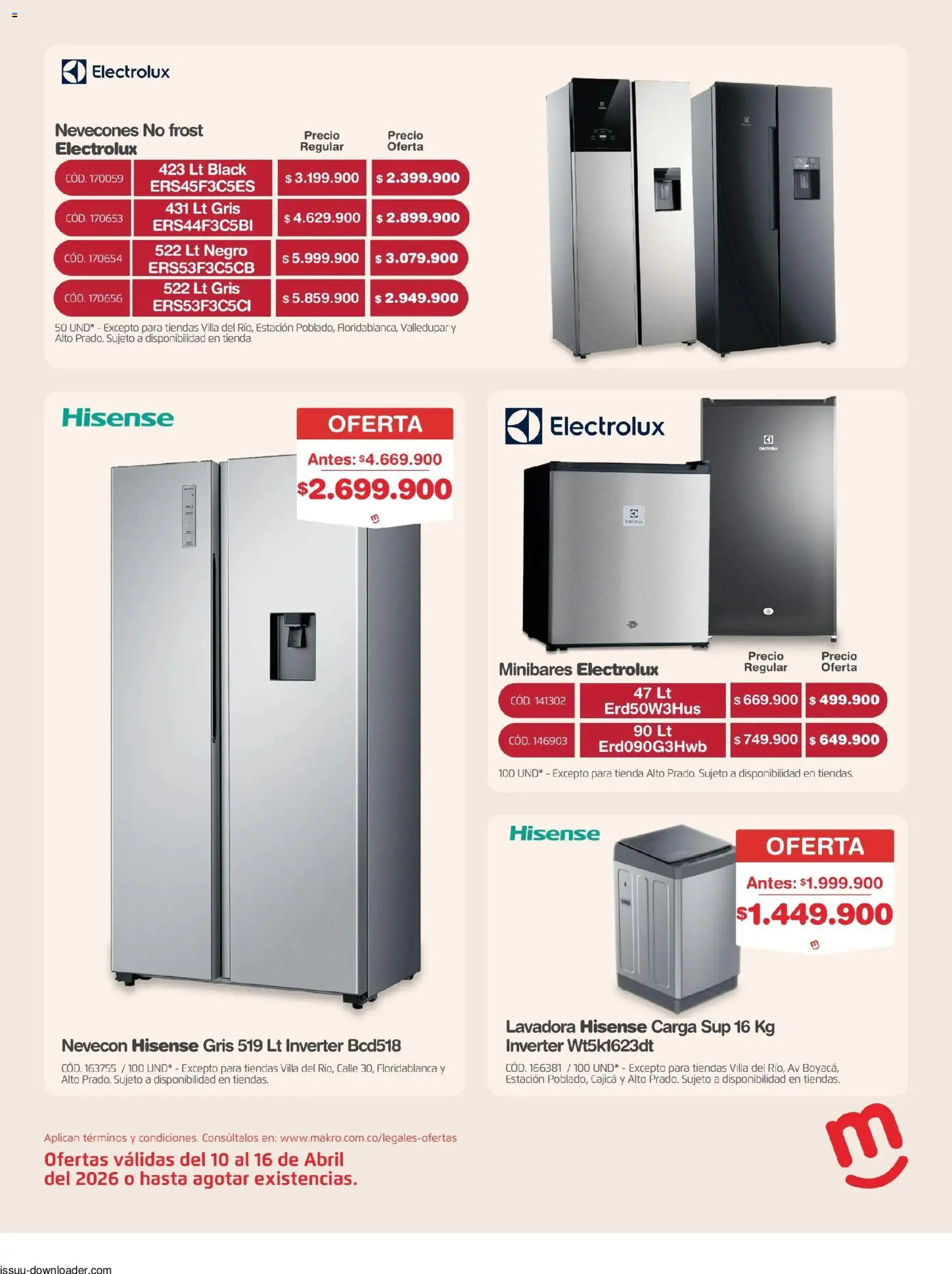 Makro revista - valida desde el 10.04.2026 | Página: 28 | Productos: Lavadora