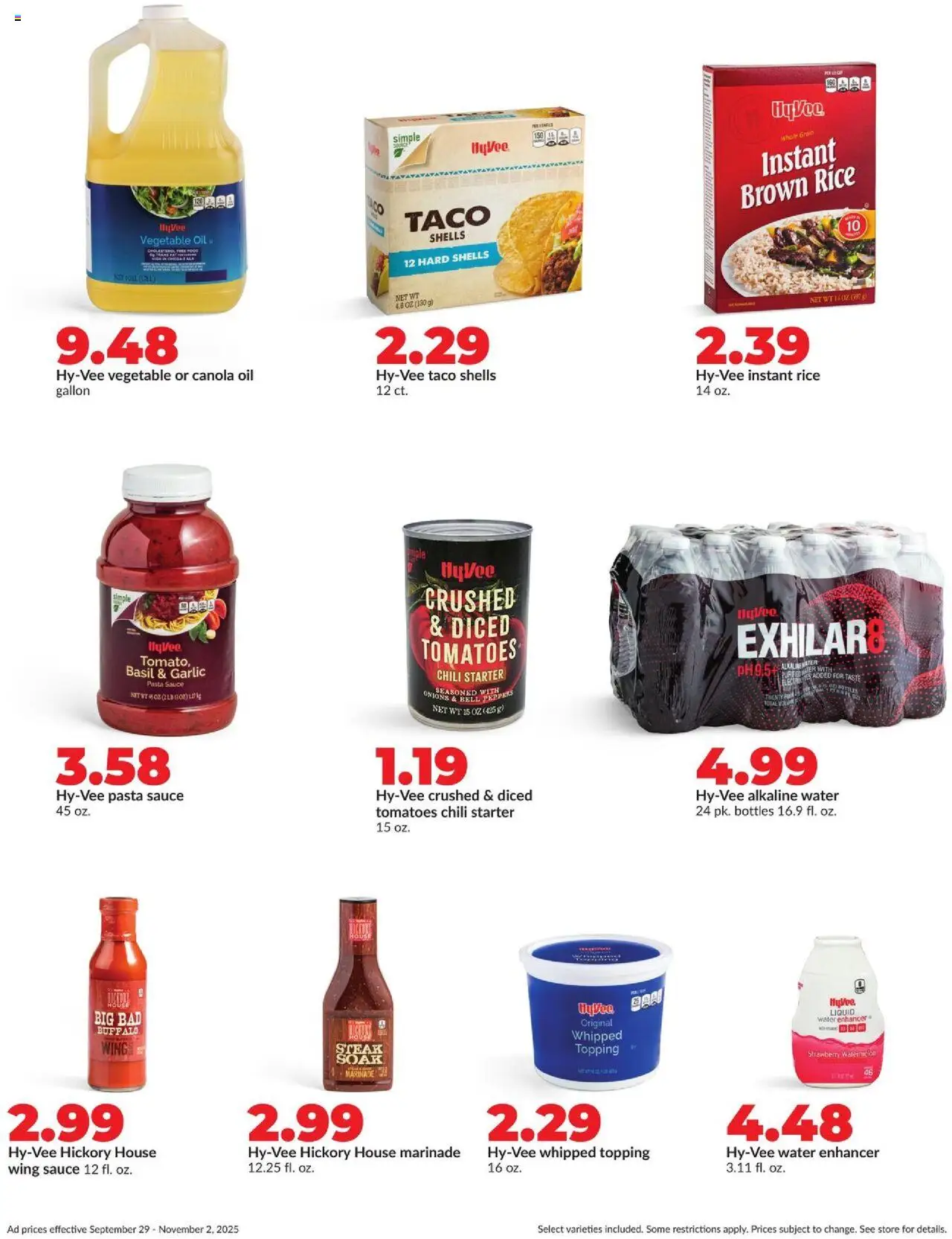 HyVee Monthly - valid from 29.09.2025 | Page: 7 | Products: Oil, Water, Garlic, Watermelon
