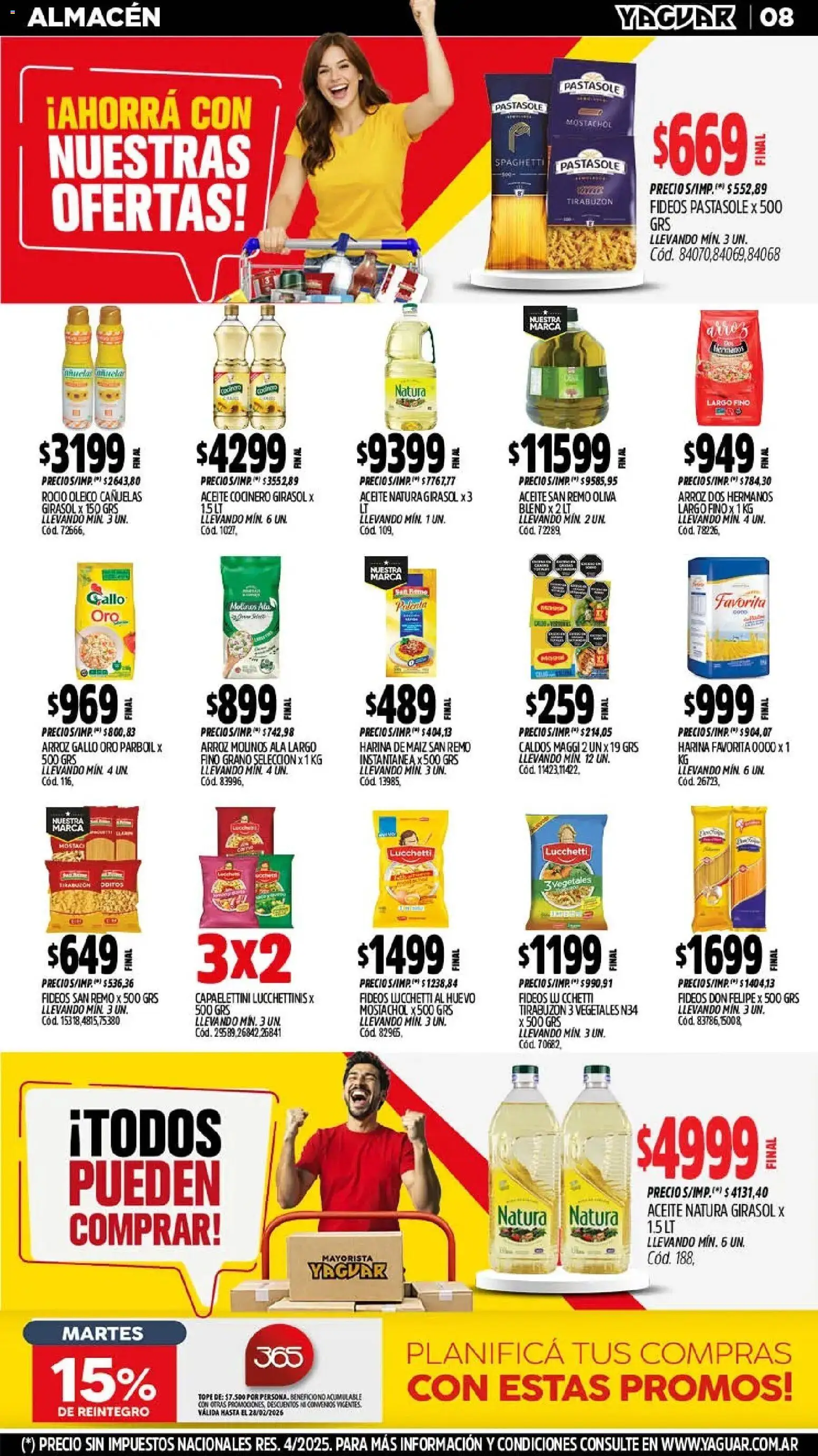 Yaguar - Oferta Semanal San Juan │ válido desde el 23.02.2026 | Página: 7 | Productos: Harina, Aceite, Maiz, Oliva