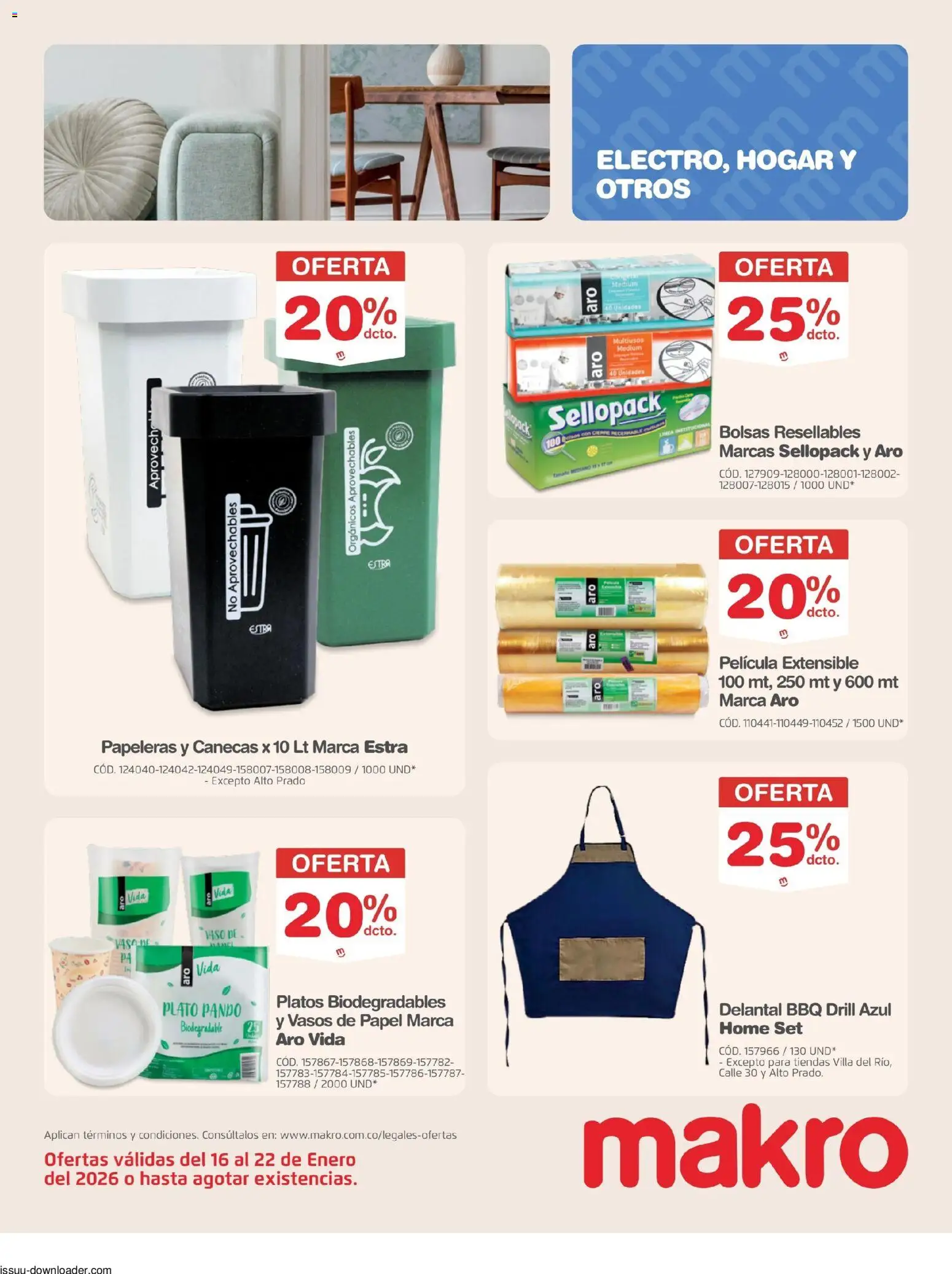 Makro revista - valida desde el 16.01.2026 | Página: 18 | Productos: Vasos, Delantal