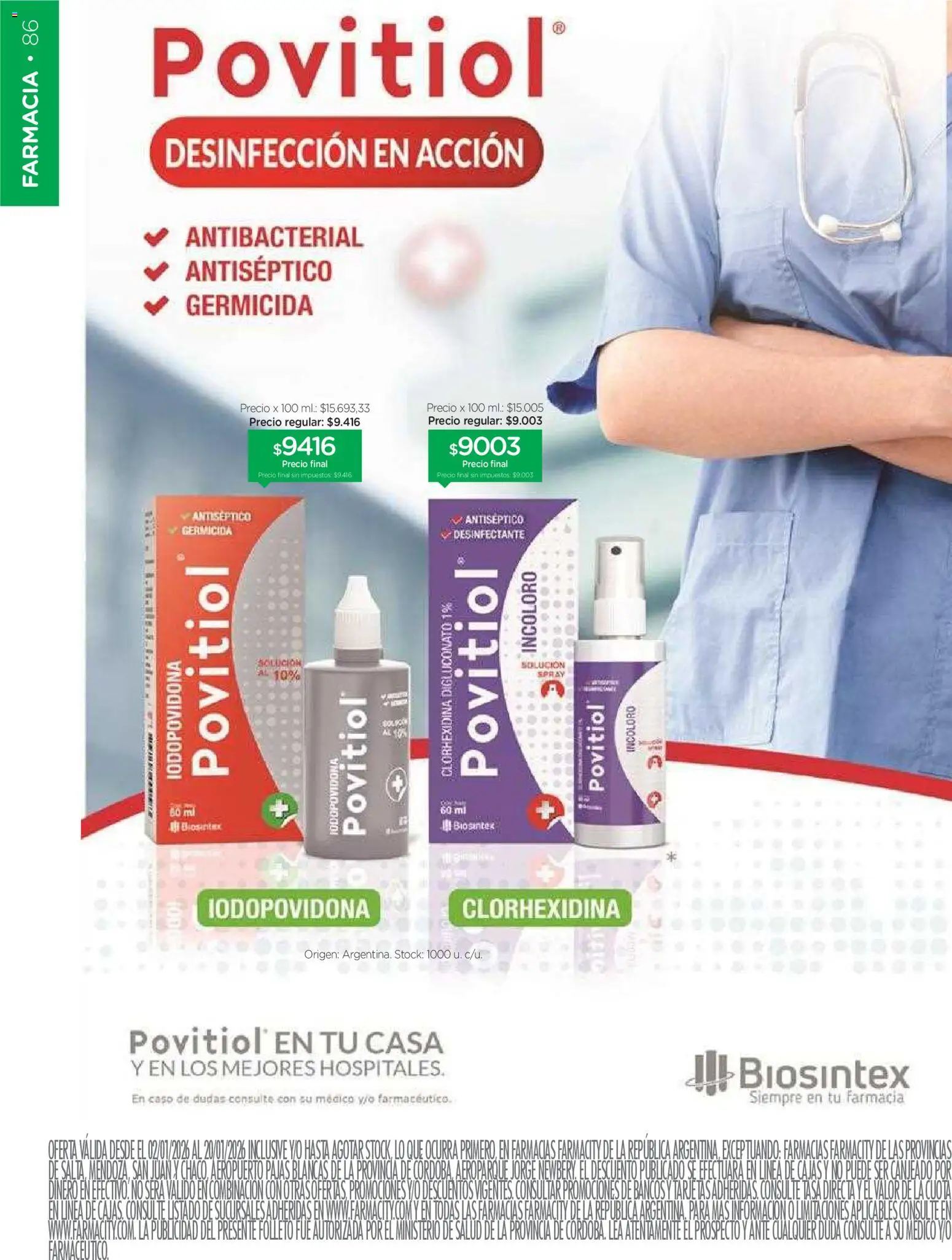 Farmacity catálogo │ válido desde el 02.01.2026 | Página: 86 | Productos: Desinfectante, Caso