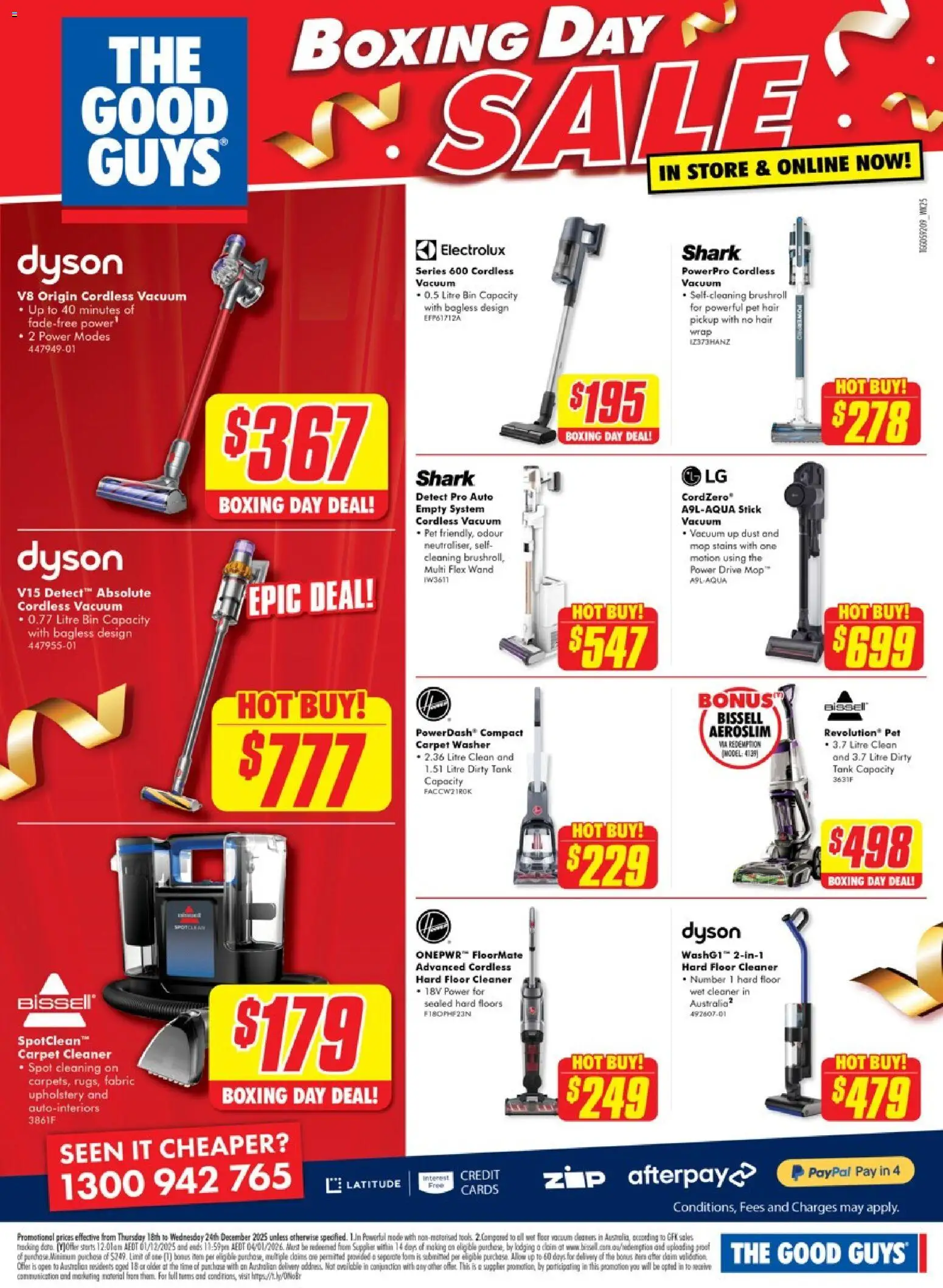 The Good Guys catalogue - valid from 17.12.2025 | Page: 16 | Products: Carpet, Cleaner, Shorts, Washer