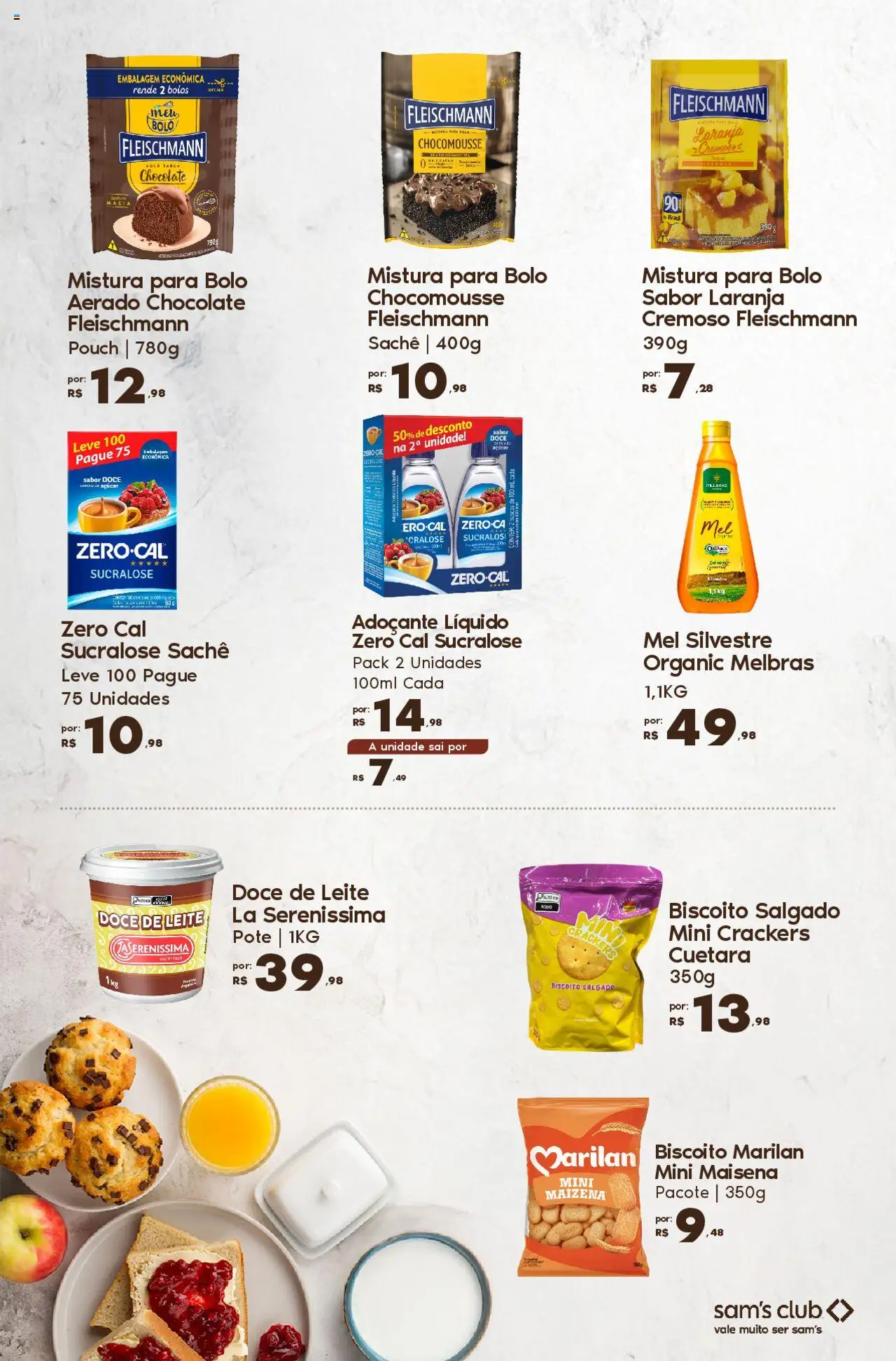 Sam's Club Folheto - válido de 14.08.2025 | Página: 7 | Produtos: Biscoito, Chocolate, Açúcar, Doce de leite