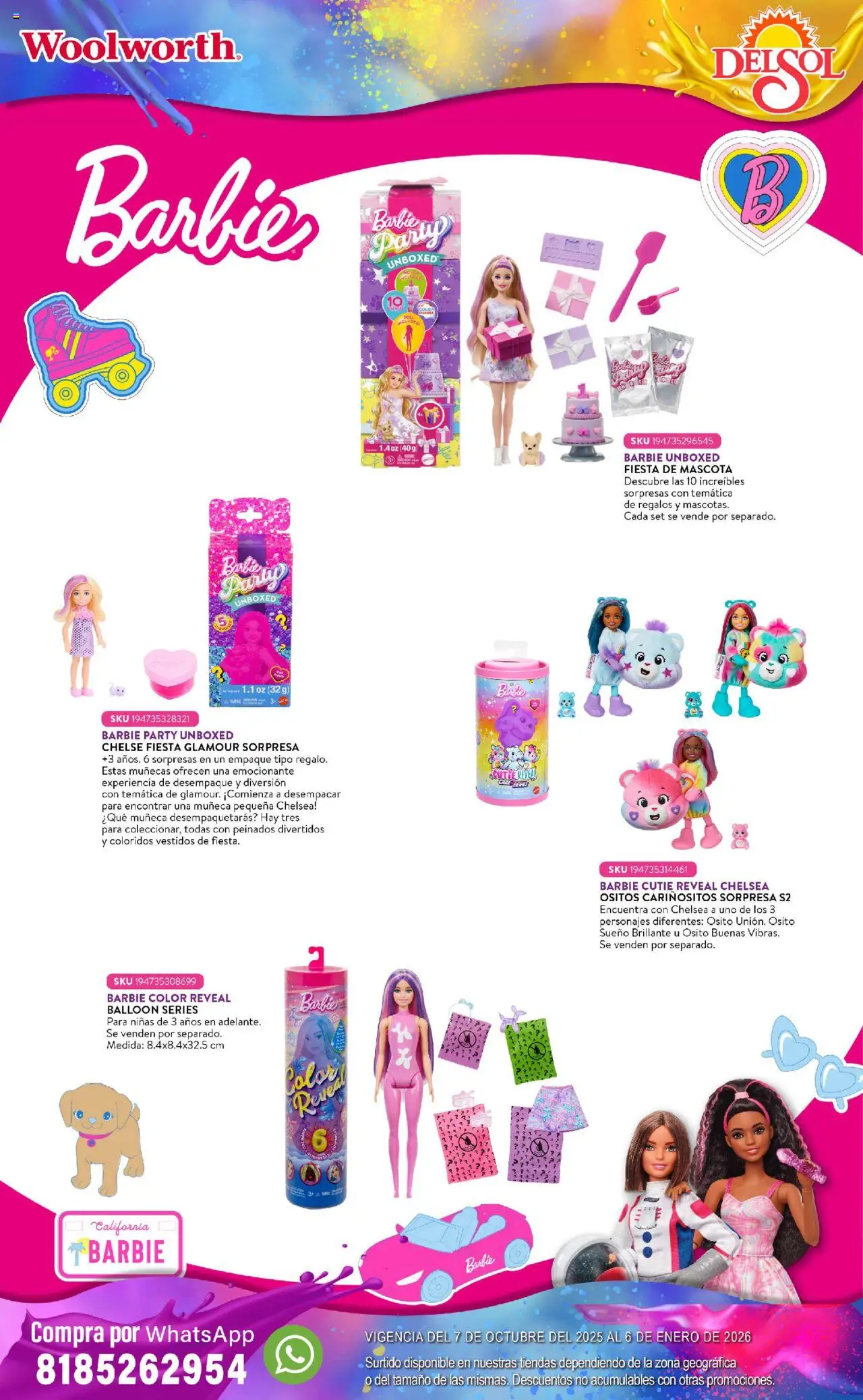 Nuevas ofertas de Del Sol y Woolworth válidas en toda la República Mexicana desde el 07.10.2025. ¡Encuentra las mejores ofertas en Del Sol y Woolworth - Catálogo Castillo Del Juguete! | Página: 33