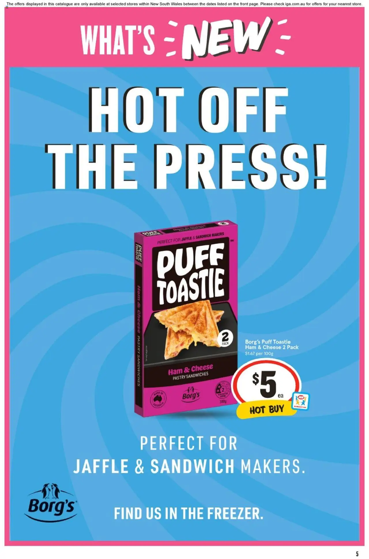IGA catalogue - valid from 13.08.2025 | Page: 6 | Products: Cheese, Ham, Pastry, Press