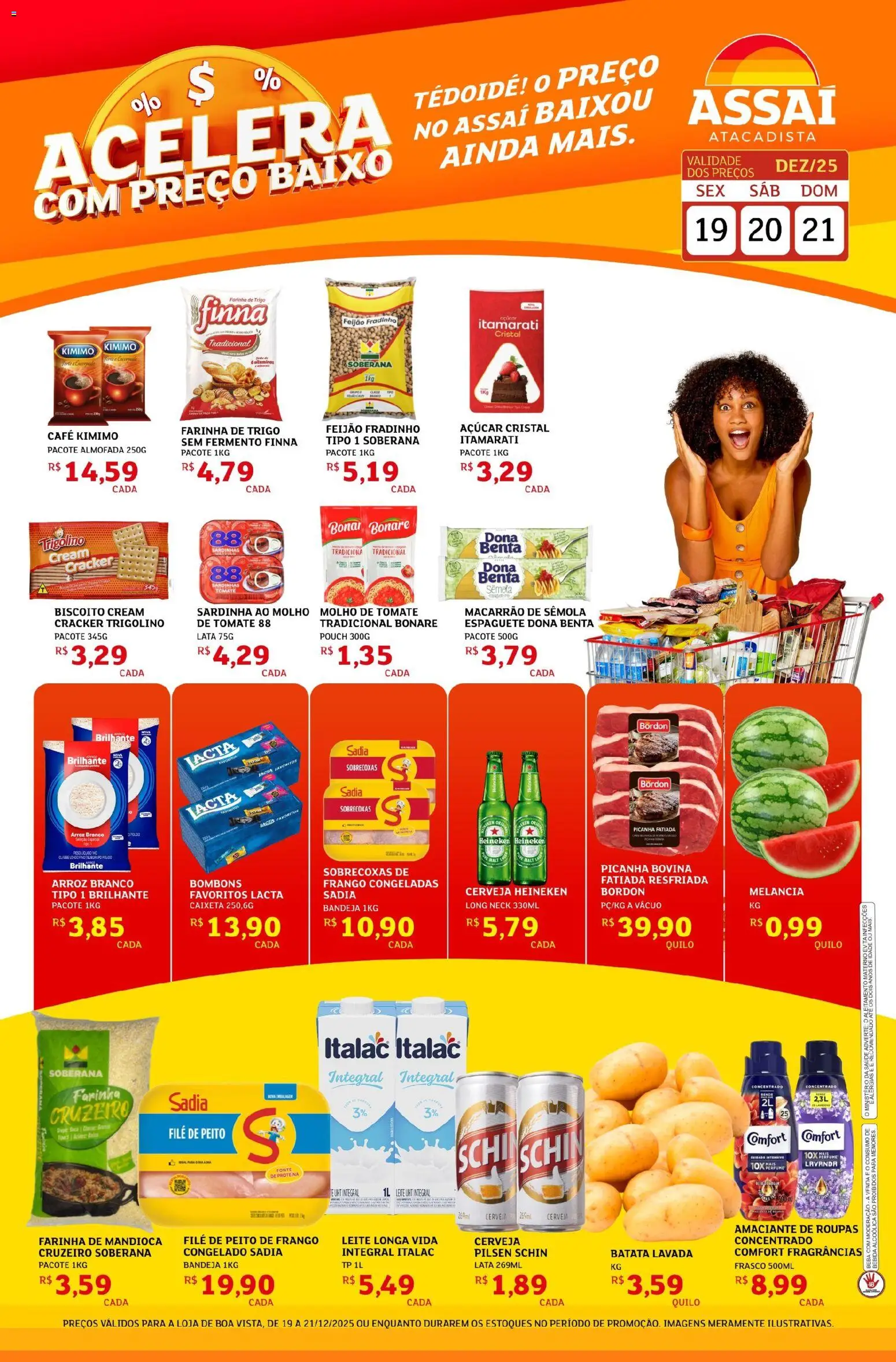 Assaí Atacadista Folheto - válido de 19.12.2025 | Página: 1 | Produtos: Feijão, Molho de tomate, Almofada, Picanha