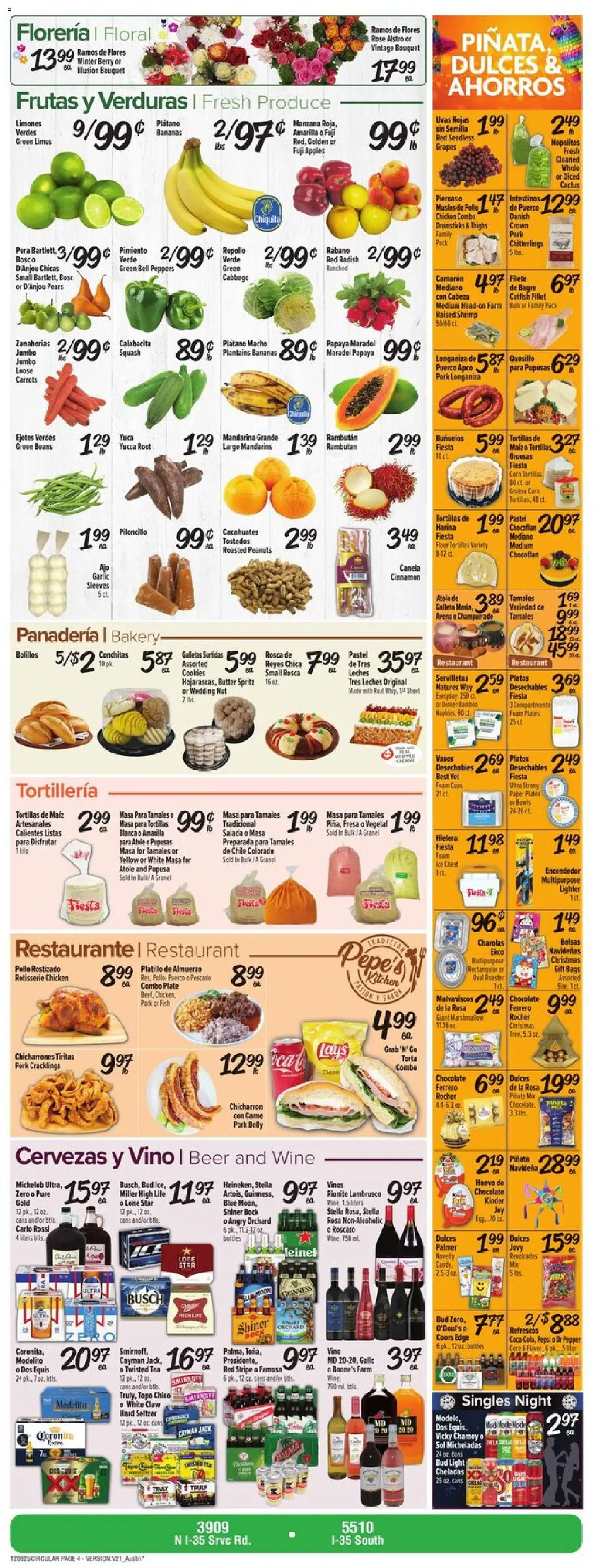 Fiesta Mart Weekly Ad - valid from 03.12.2025 | Page: 4 | Products: Beer, Pork, Fish, Pepper