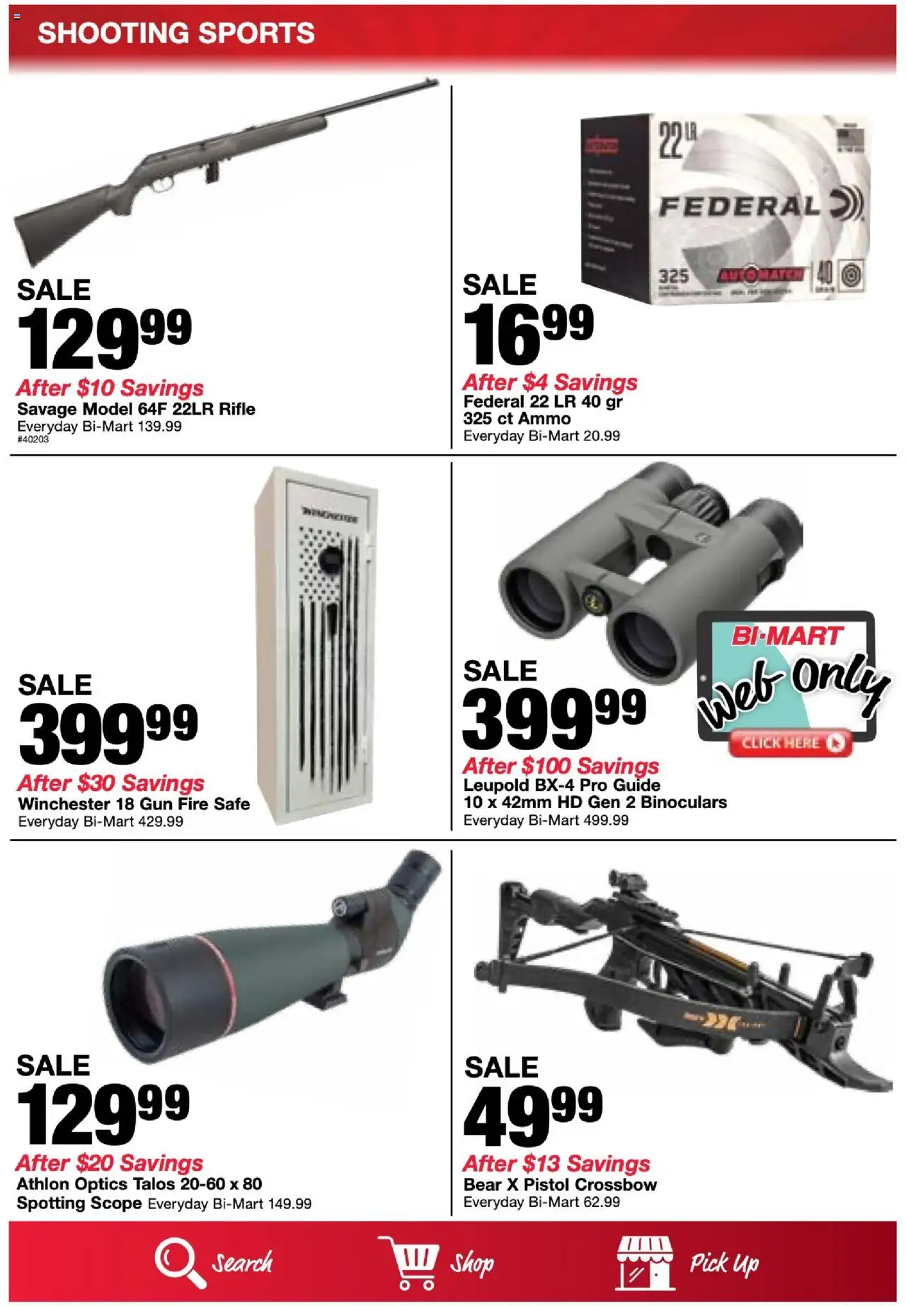 Bi-Mart Back to School - valid from 19.08.2025 | Page: 7 | Products: Safe, Crossbow, Ammo, Rifle