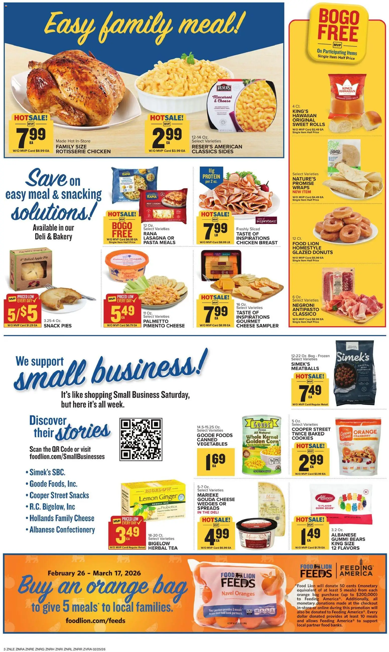 Food Lion Weekly Ad - valid from 25.02.2026 | Page: 6 | Products: Bakery, Ginger, Sauce, Bag