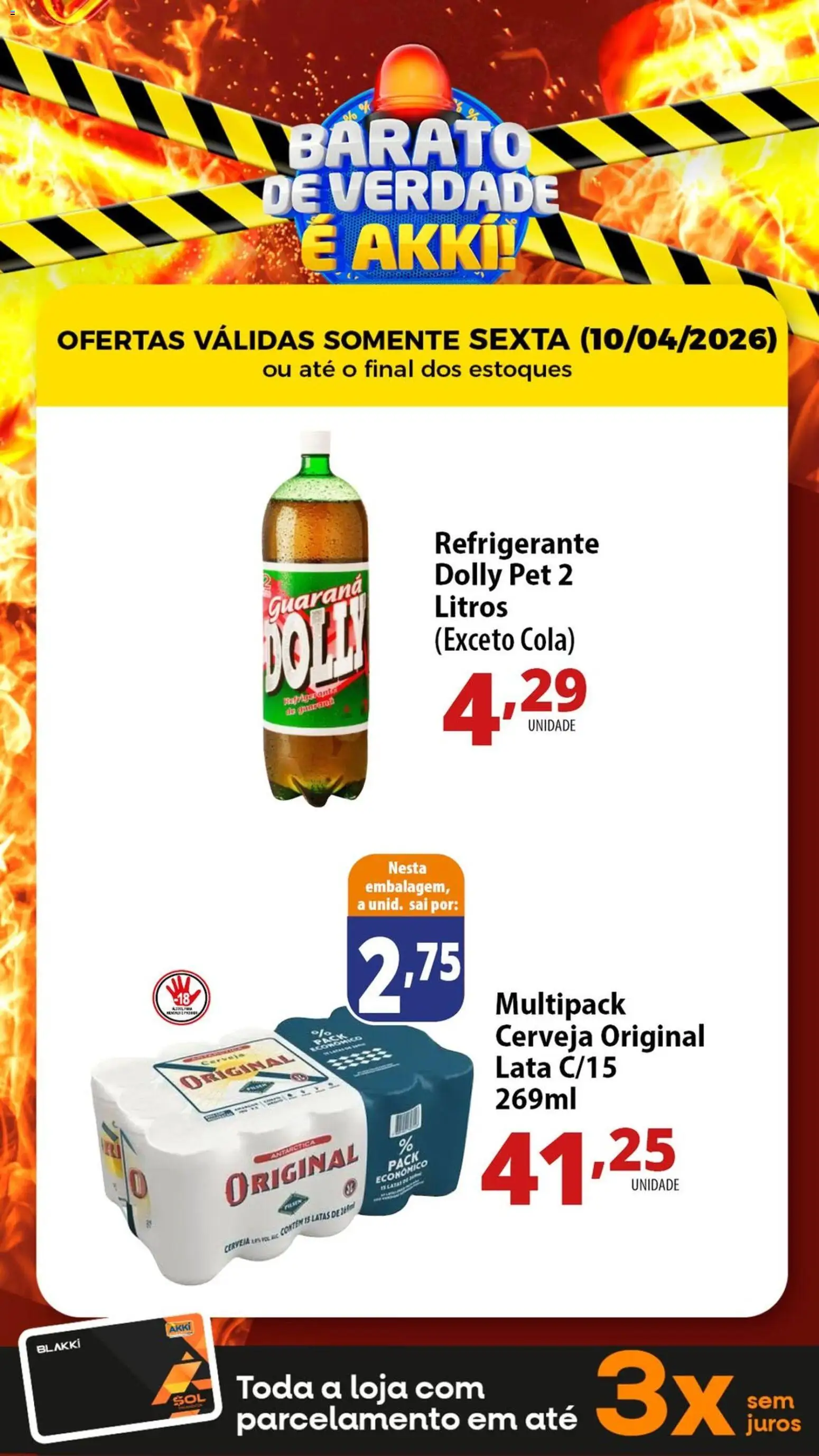 Akki Atacadista Folheto - válido de 10.04.2026 | Página: 6 | Produtos: Guaraná, Cola, Cerveja, Refrigerante