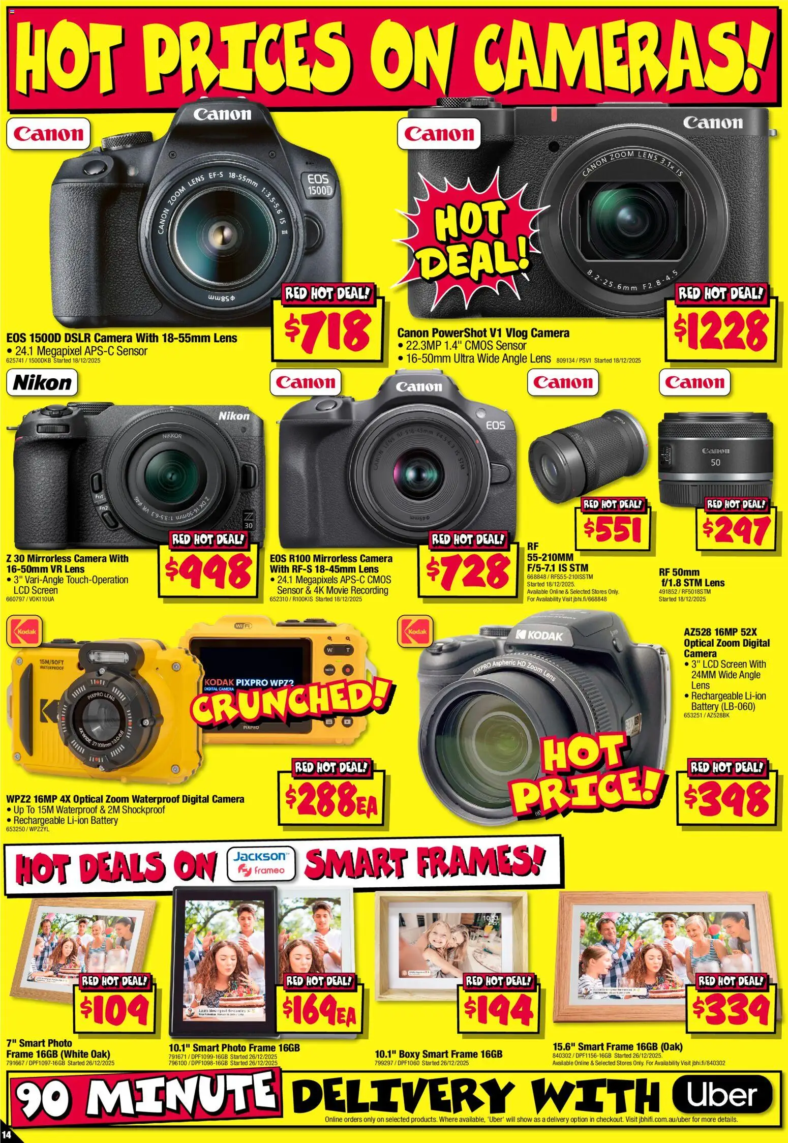 JB Hi-Fi catalogue - valid from 02.01.2026 | Page: 14 | Products: Battery, Photo frame, Camera, Screen