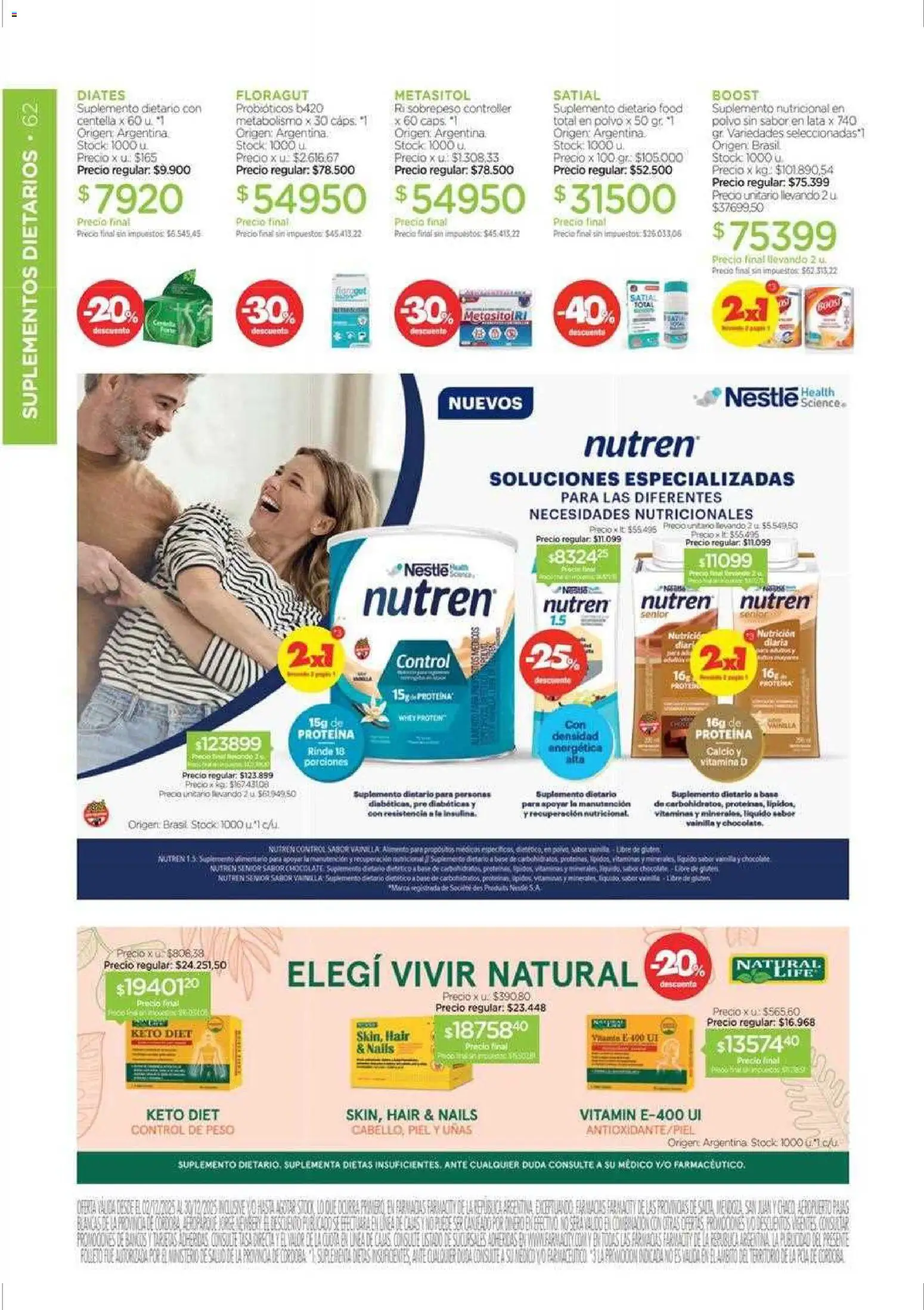 Farmacity catálogo │ válido desde el 02.12.2025 | Página: 62 | Productos: Vitaminas, Suplemento dietario, Polvo, Chocolate