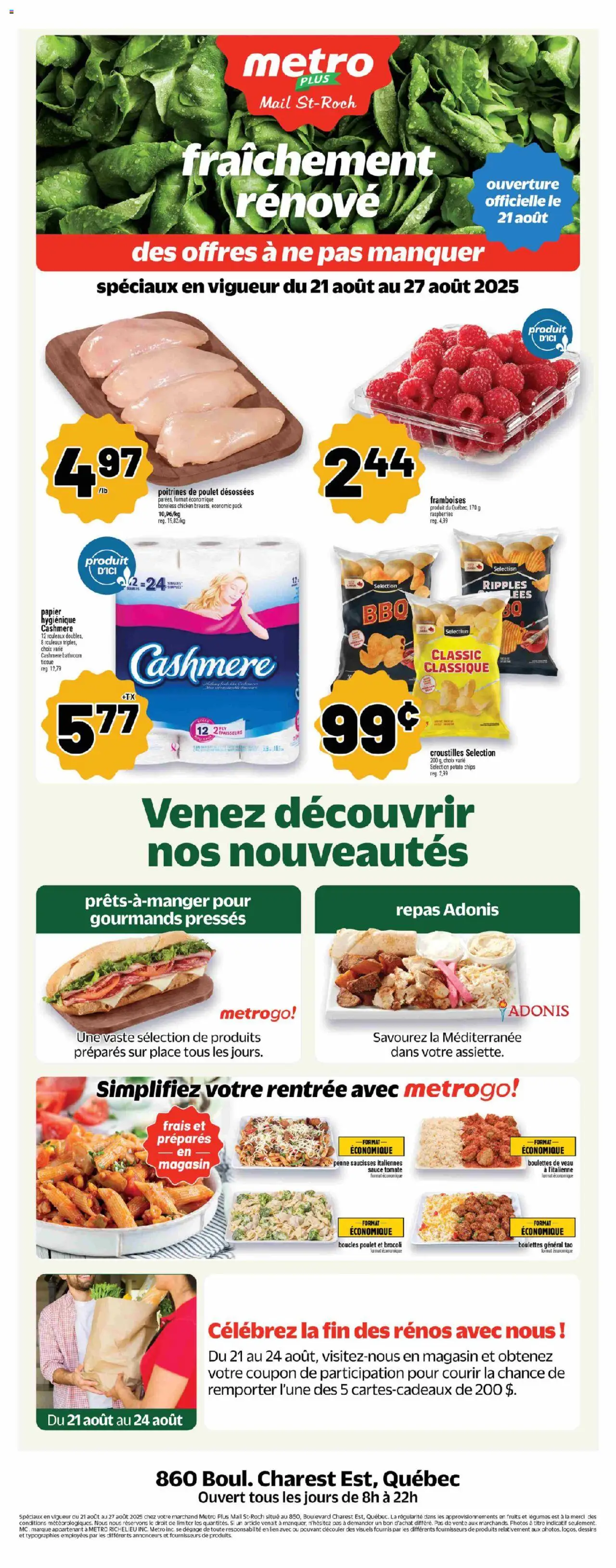 Metro flyer valid from 21.08.2025 | Page: 1 | Products: Chips, Chicken