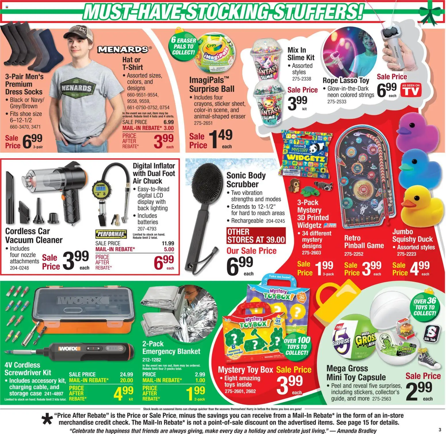 Menards - Weekly Ad - valid from 29.11.2025 | Page: 4 | Products: Blanket, Box, Socks, Hat