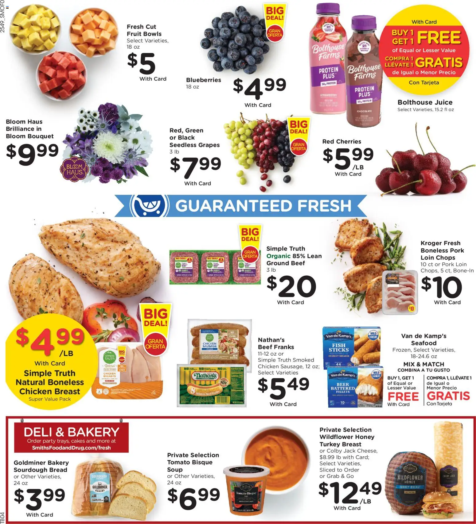 Smith's Weekly Ad - NM - valid from 07.01.2026 | Page: 12 | Products: Bakery, Seafood, Grapes, Blueberries