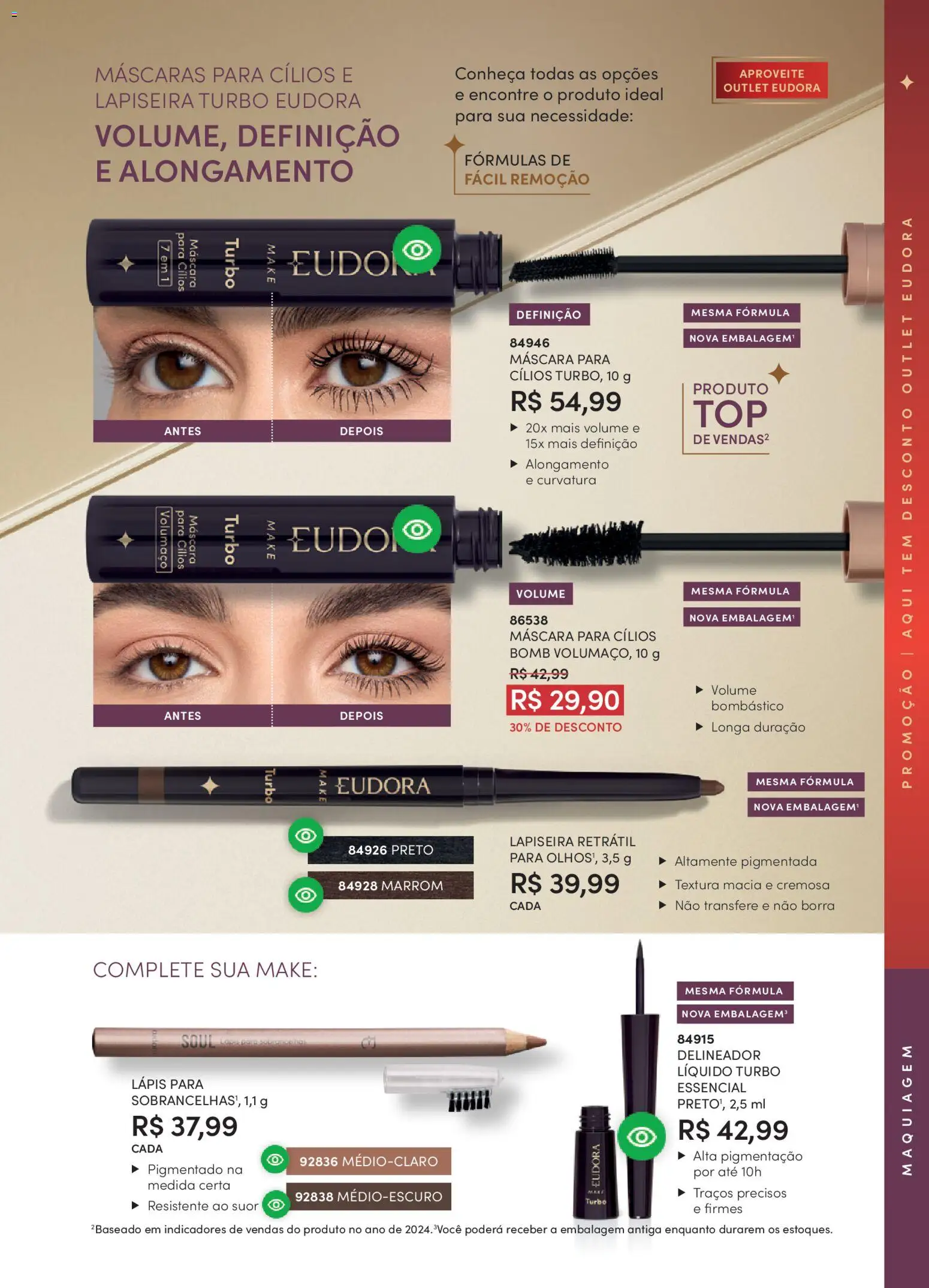 Eudora Folheto - válido de 17.12.2025 | Página: 94 | Produtos: Máscara para cílios, Delineador, Lápis, Lapiseira