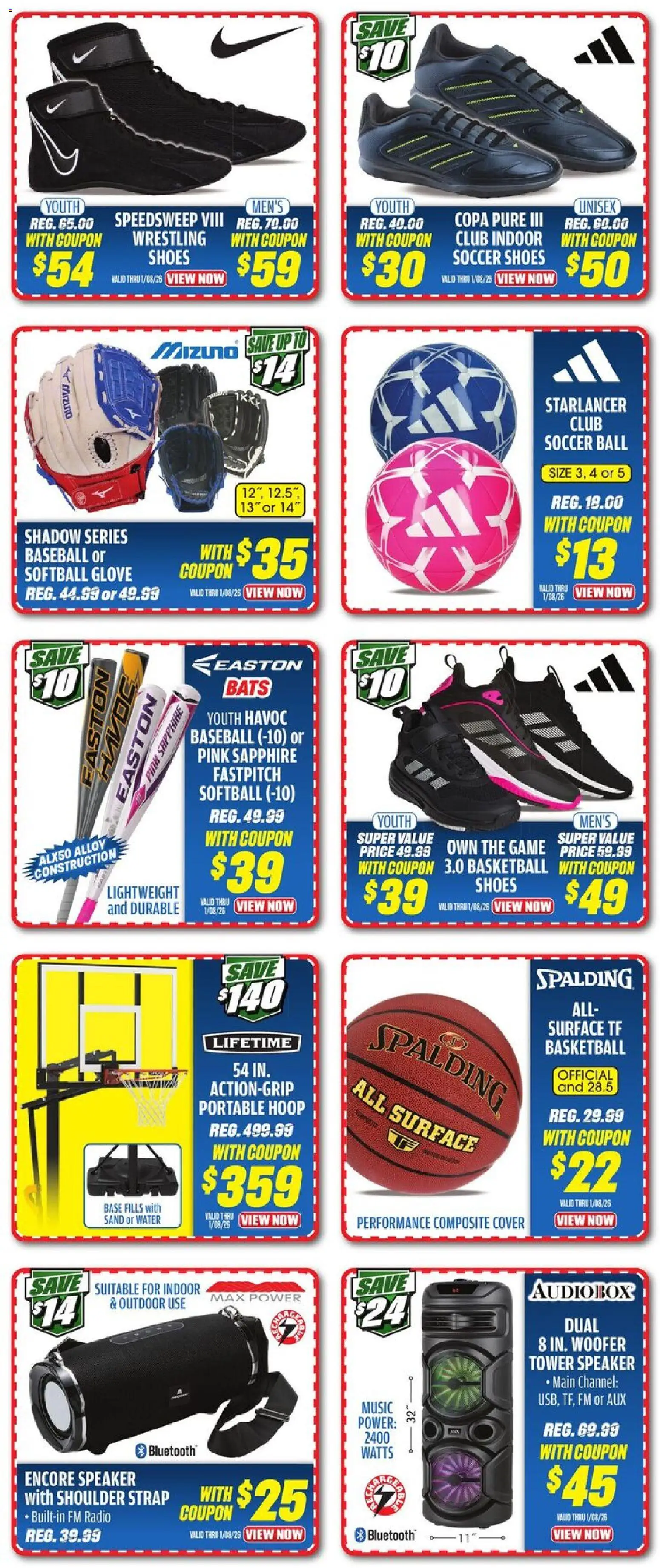 Big 5 Sporting Goods Weekly Ad - valid from 26.12.2025 | Page: 4 | Products: Water, Radio, Game, Speaker