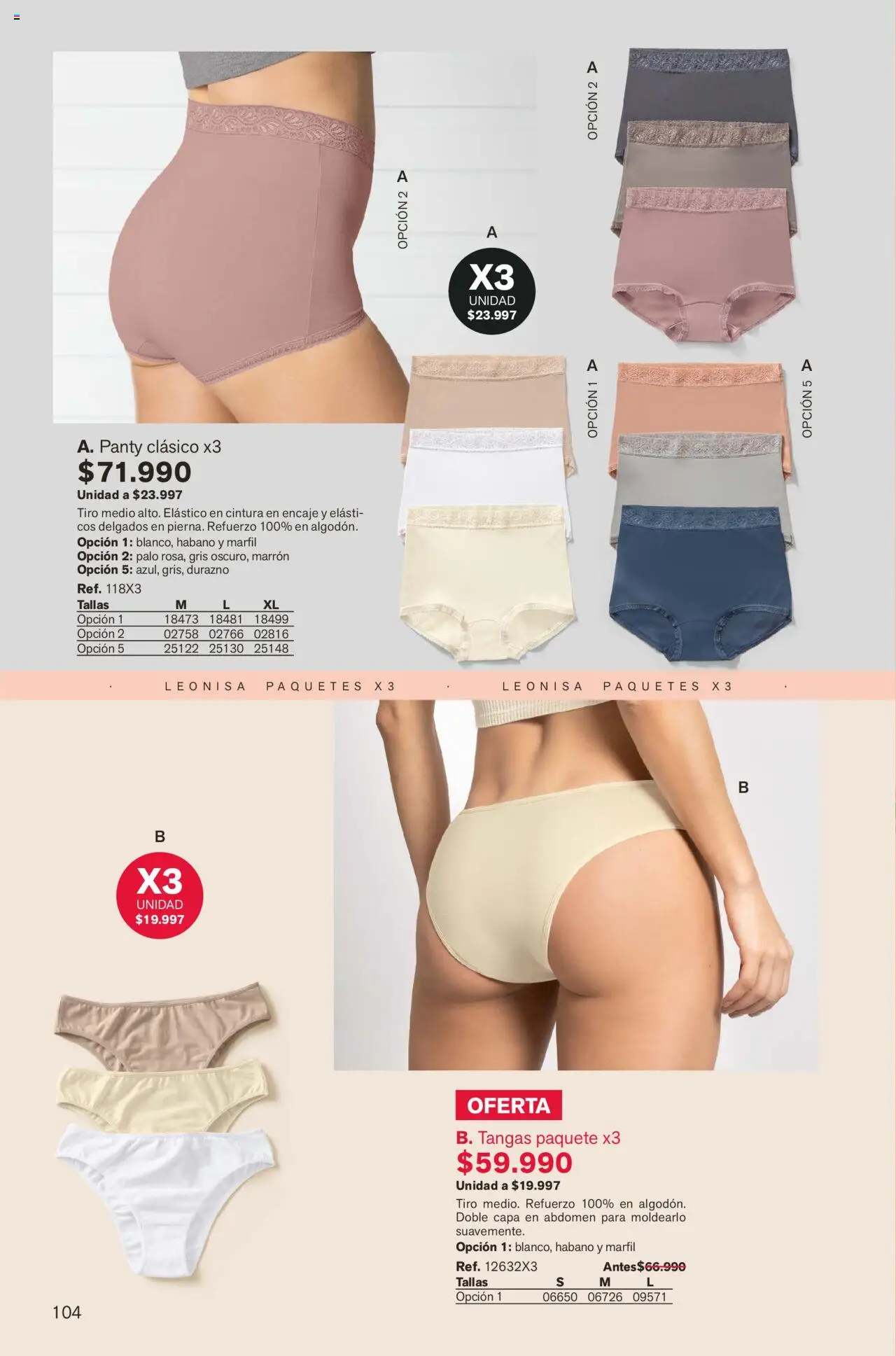 Leonisa revista - valida desde el 01.09.2025 | Página: 104 | Productos: Durazno