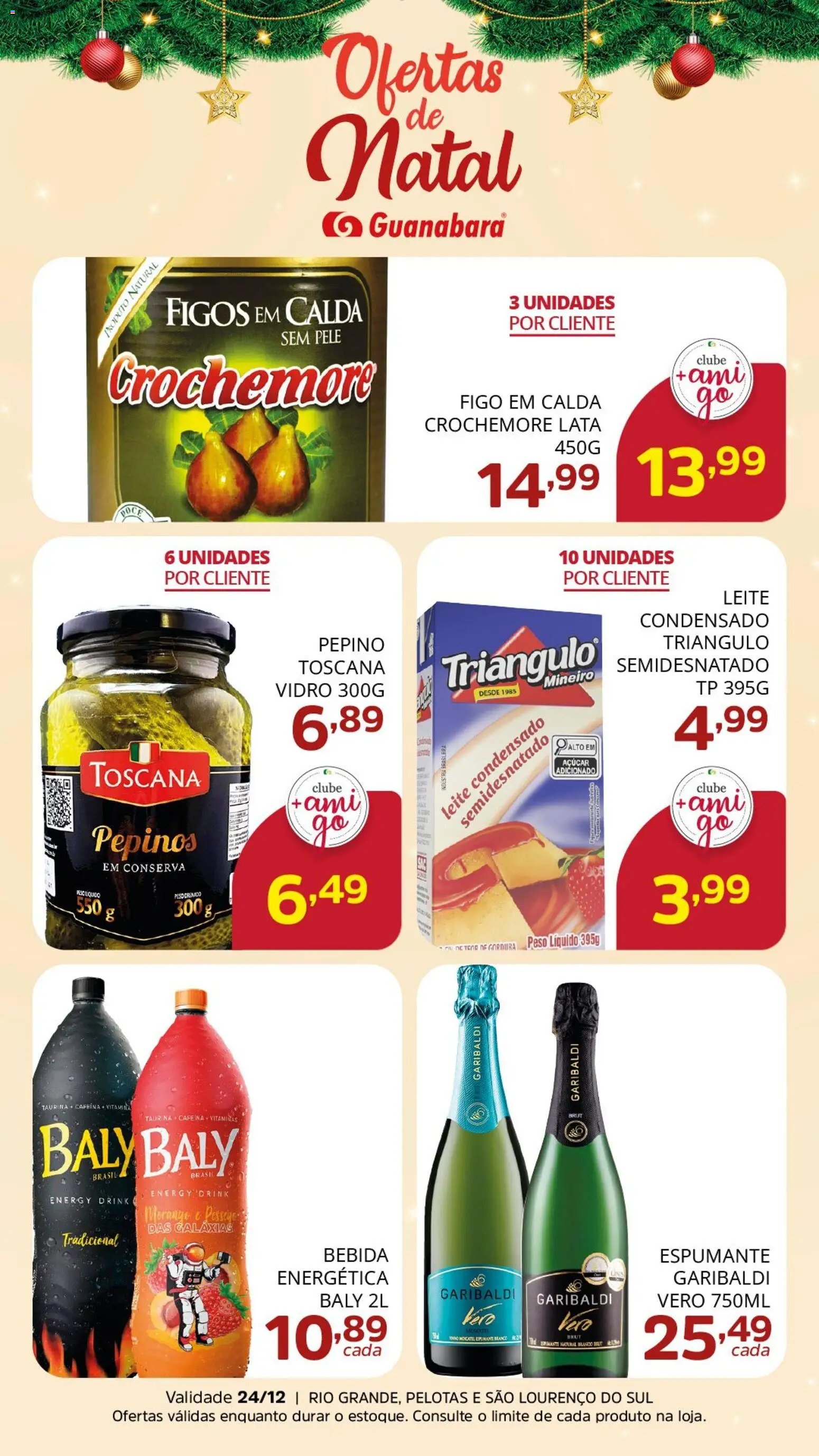 Supermercado Guanabara Folheto - válido de 24.12.2025 | Página: 2 | Produtos: Figo, Espumante, Leite, Açúcar