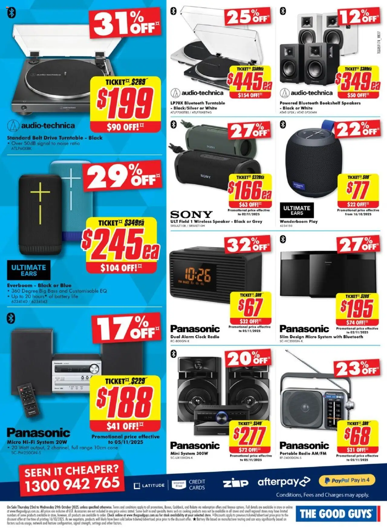 The Good Guys catalogue - valid from 22.10.2025 | Page: 23 | Products: Bookshelf, Clock, Radio, Speaker