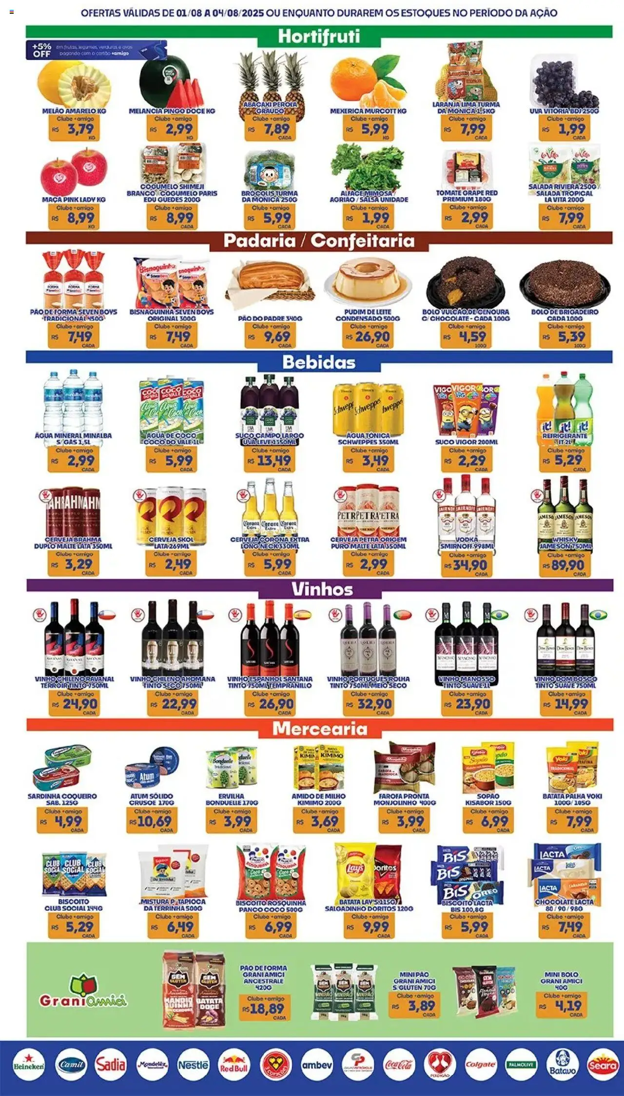 Boa Supermercados Folheto - válido de 01.08.2025 | Página: 3 | Produtos: Ervilha, Chocolate, Vinho, Sardinha