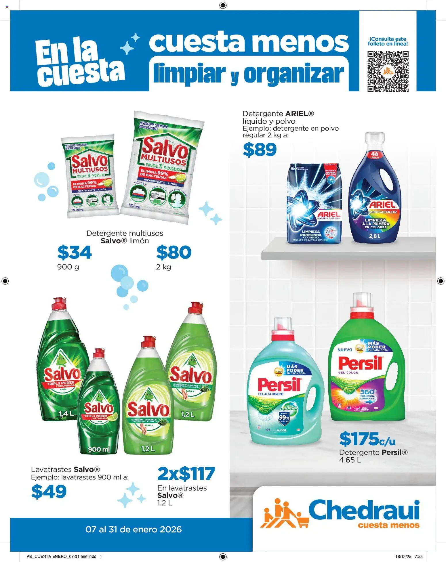 Nuevas ofertas de Chedraui válidas en toda la República Mexicana desde el 07.01.2026. ¡Encuentra las mejores ofertas en Chedraui folleto! | Página: 1 | Productos: Detergente, Limón, Ropa, Polvo