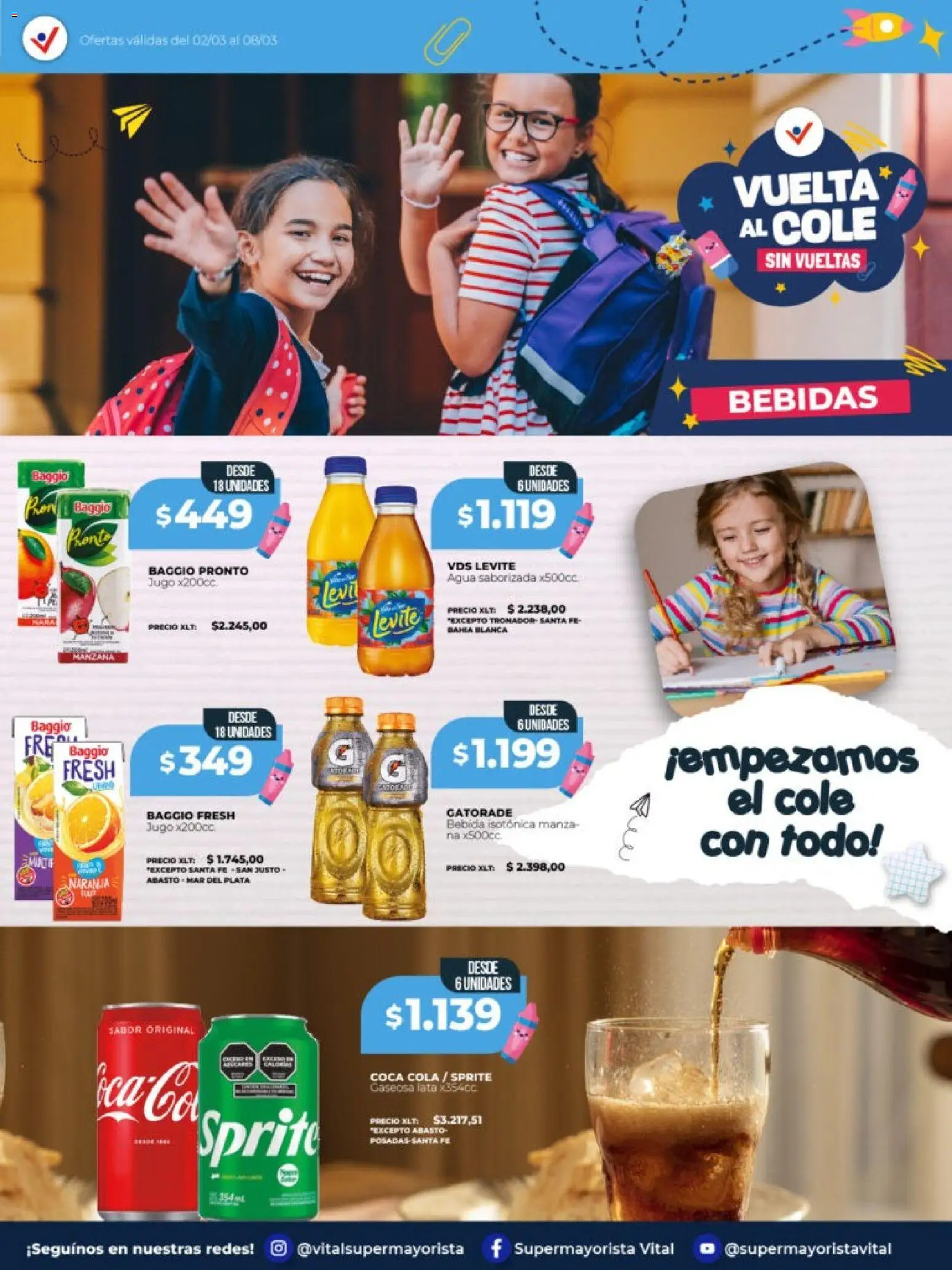 Vital - Vuelta al cole │ válido desde el 09.03.2026 | Página: 8 | Productos: Gaseosa, Manzana, Agua, Agua saborizada
