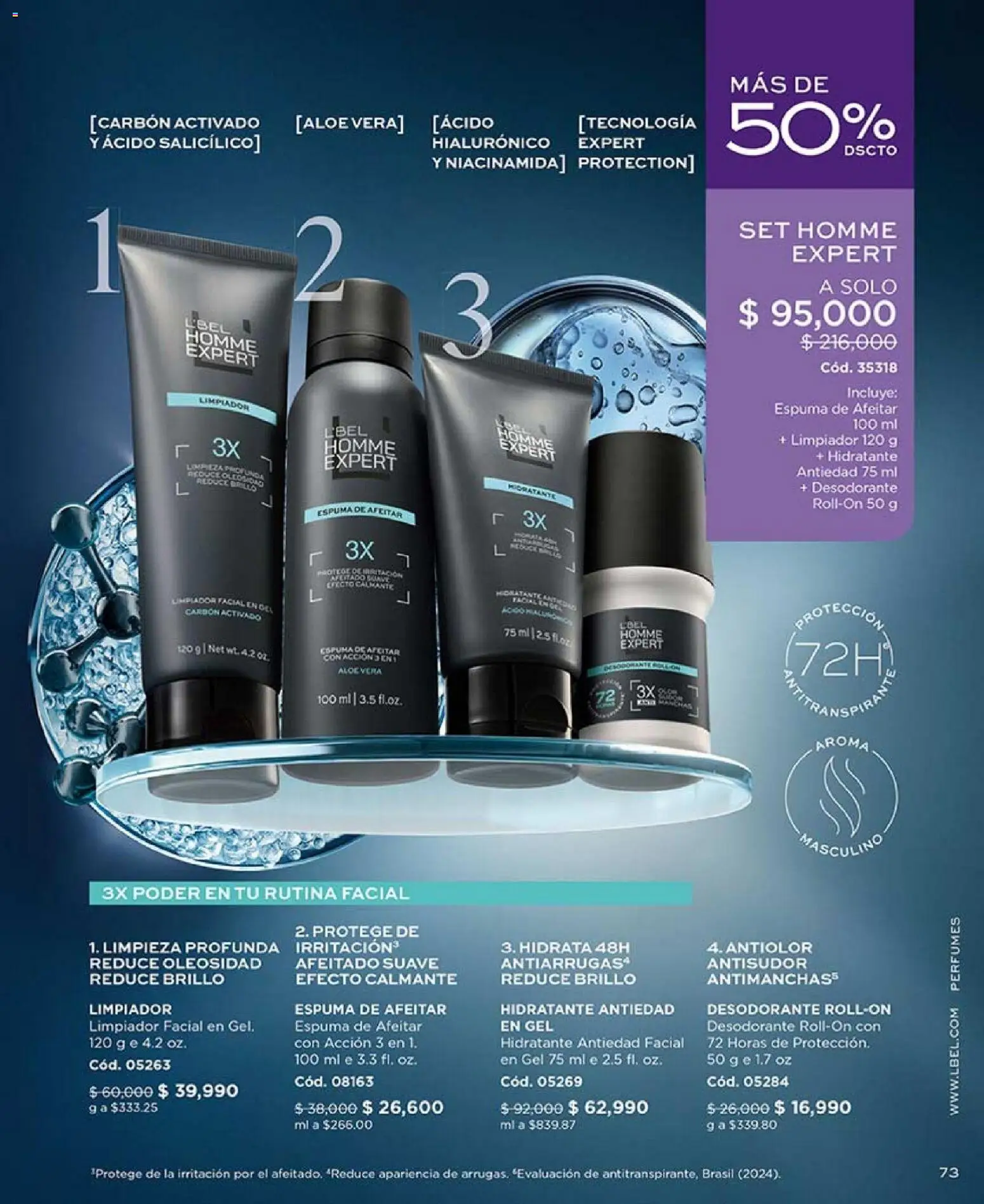 L'Bel revista - valida desde el 01.01.2026 | Página: 73 | Productos: Brillo, Limpiador, Limpiador facial, Desodorante