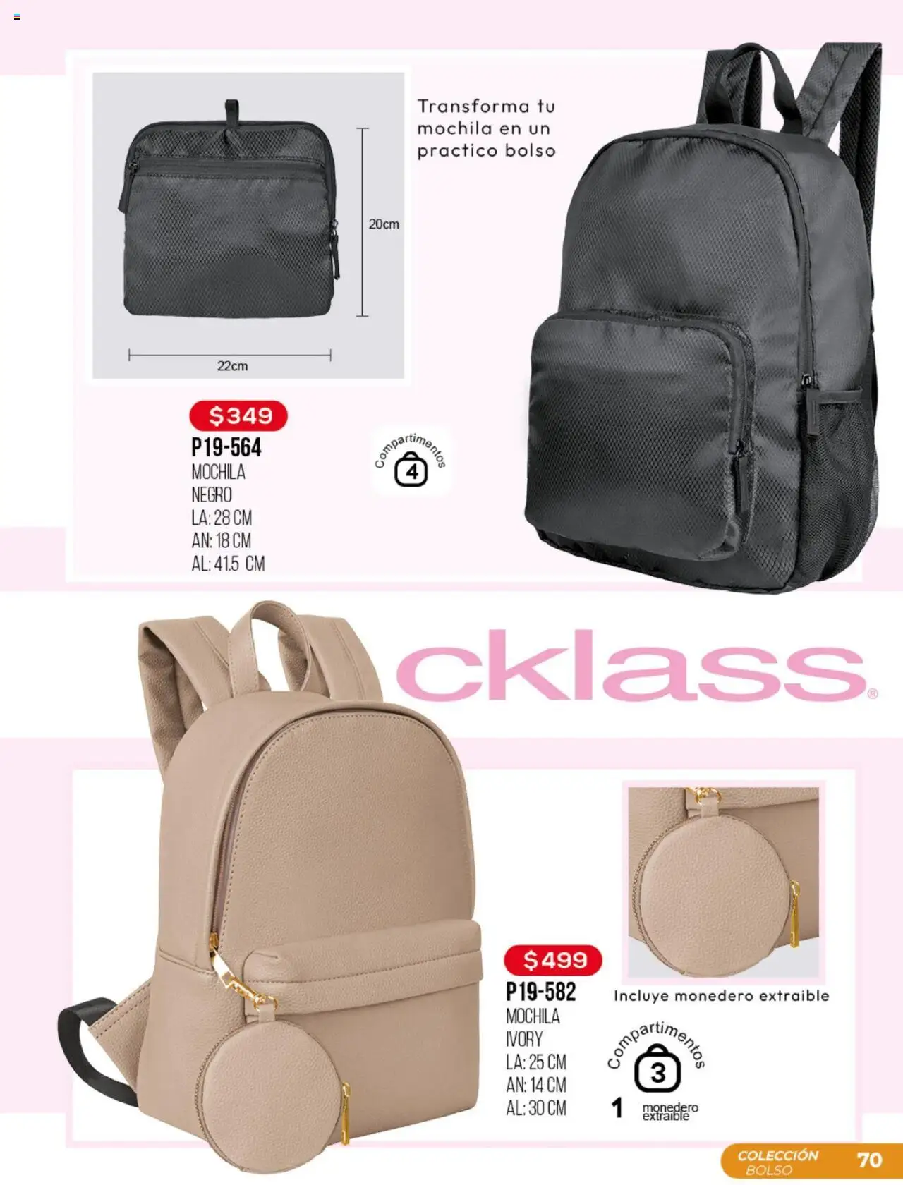 Nuevas ofertas de Cklass válidas en toda la República Mexicana desde el 14.08.2025. ¡Encuentra las mejores ofertas en Cklass - Catálogo Promo De La Semana! | Página: 71 | Productos: Monedero, Bolso, Mochila