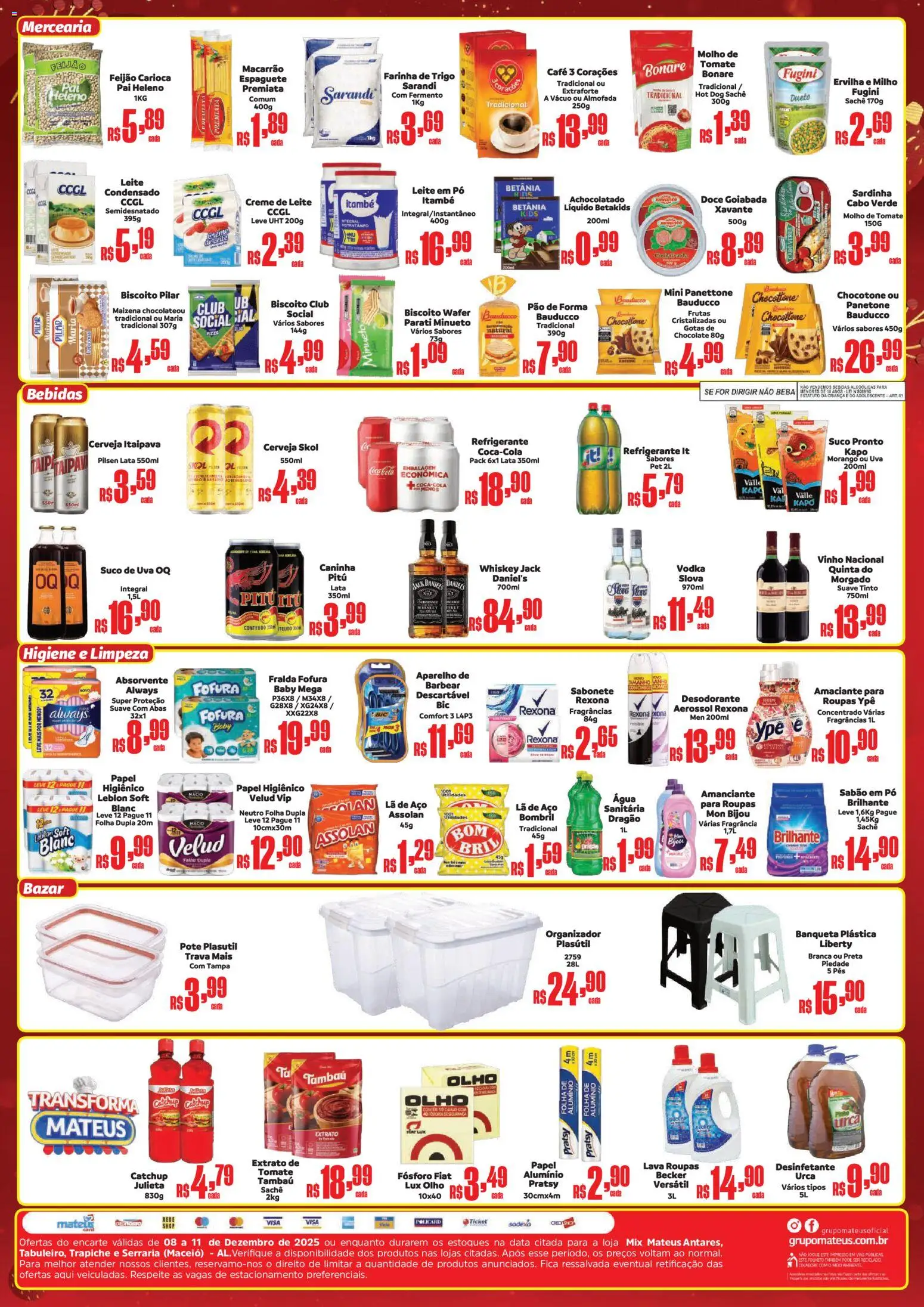 Mateus Folheto - válido de 08.12.2025 | Página: 2 | Produtos: Desodorante, Molho de tomate, Achocolatado, Amaciante