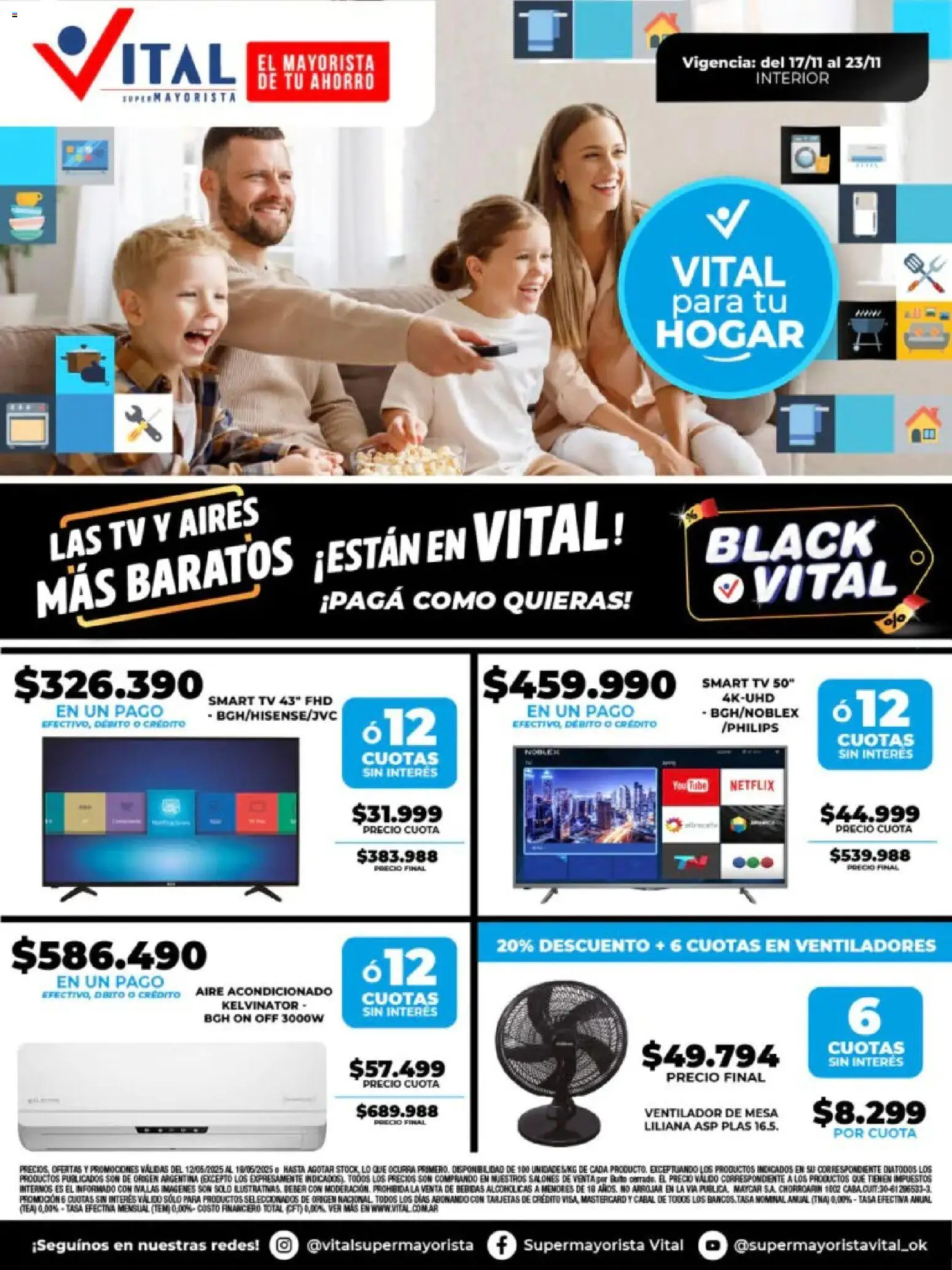 Vital - Especial de nonfood - Bahía Blanca │ válido desde el 17.11.2025 | Página: 1 | Productos: Aire acondicionado, Ventilador, Mesa