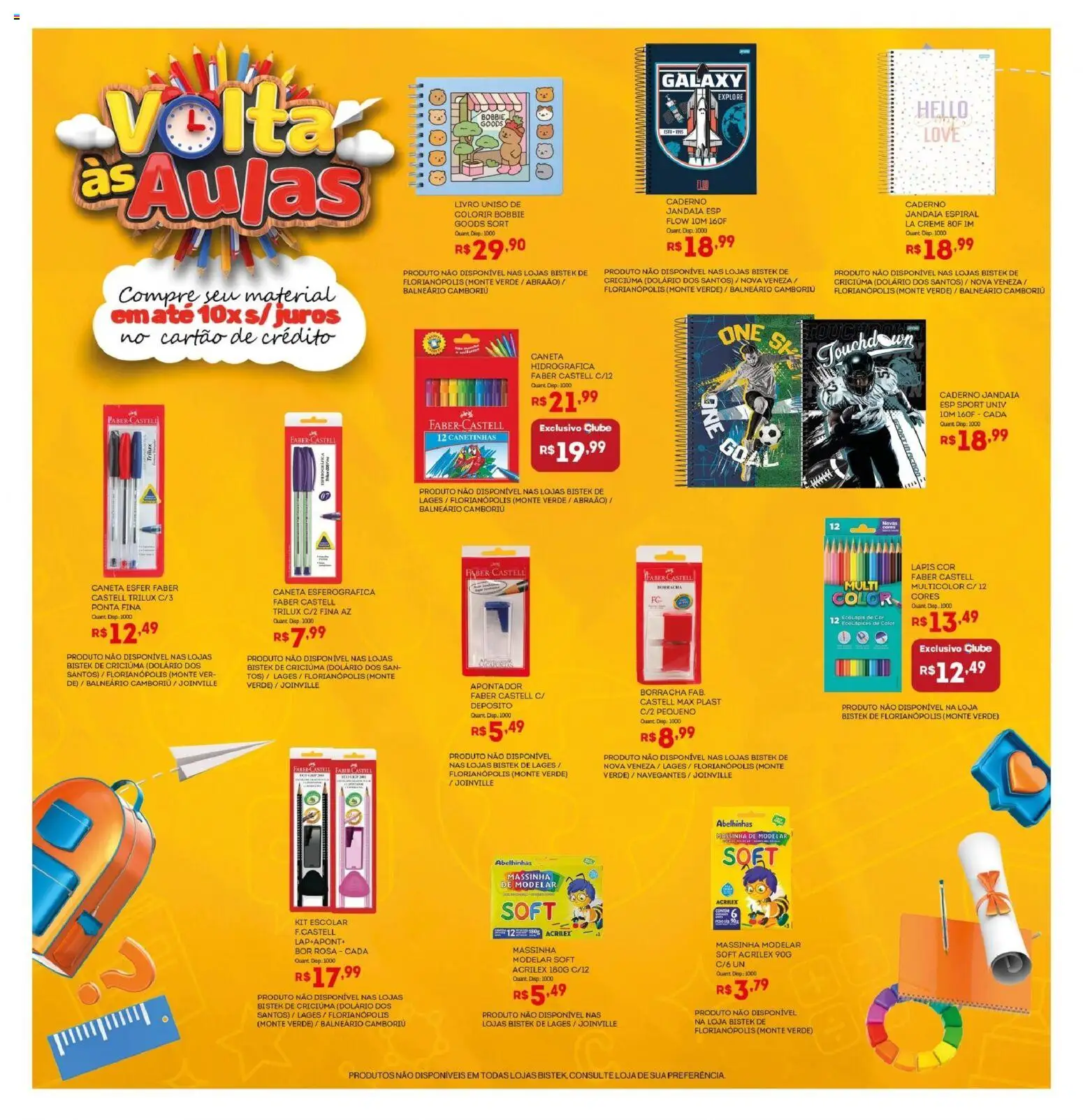 Bistek Supermercados Folheto - válido de 28.01.2026 | Página: 15 | Produtos: Lápis, Massinha de modelar, Creme, Caderno