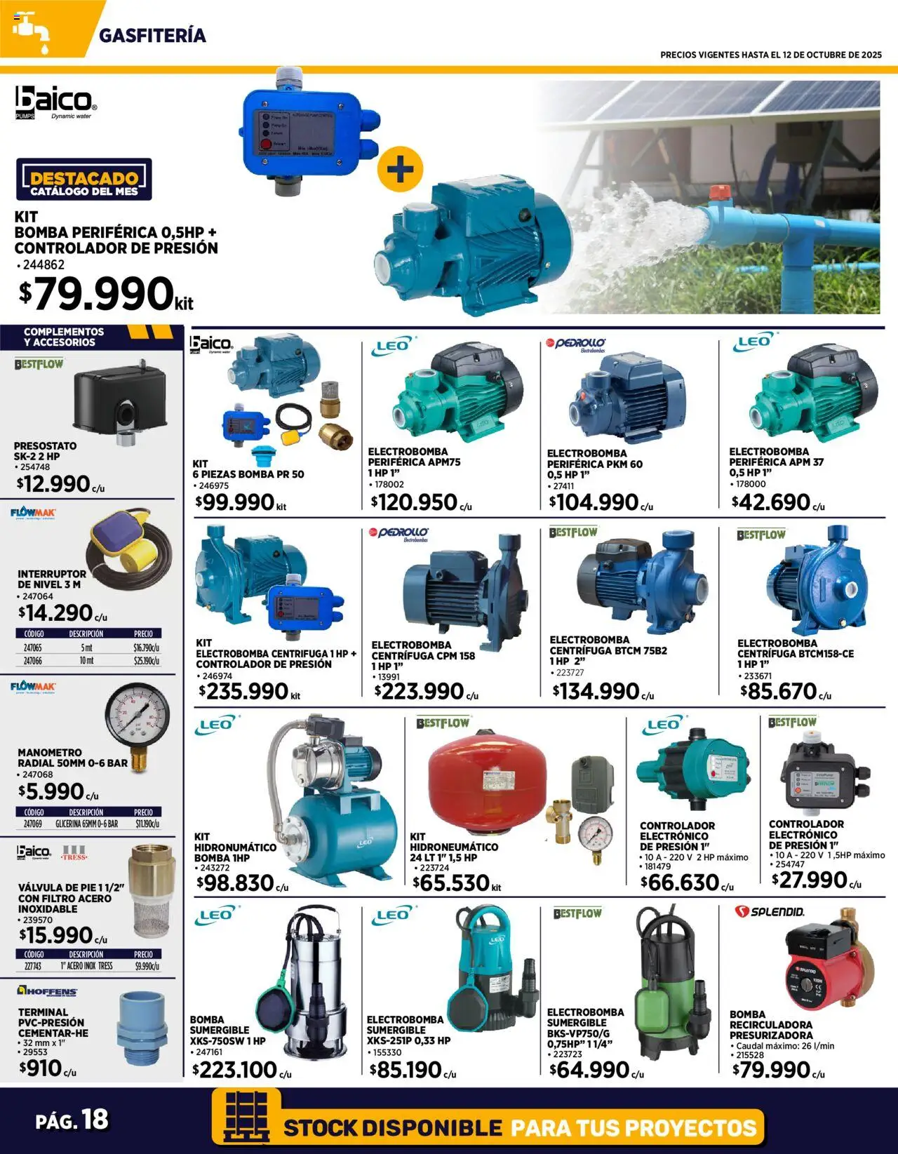 Construmart ofertas  │ válido desde el 01.10.2025 | Página: 18 | Productos: Interruptor, Manómetro