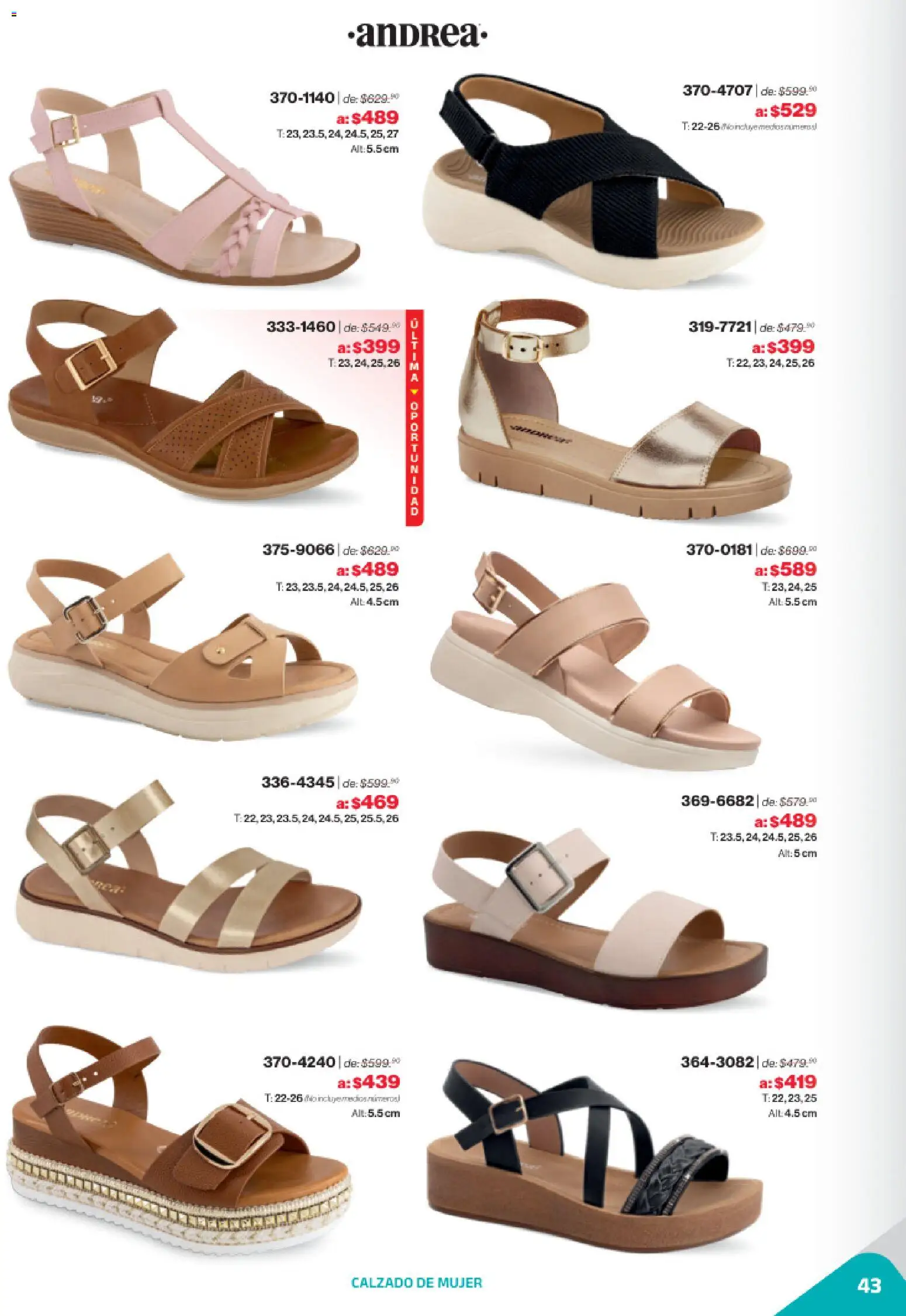 Nuevas ofertas de Andrea válidas en toda la República Mexicana desde el 02.11.2025. ¡Encuentra las mejores ofertas en Andrea catálogo Outlet! | Página: 43